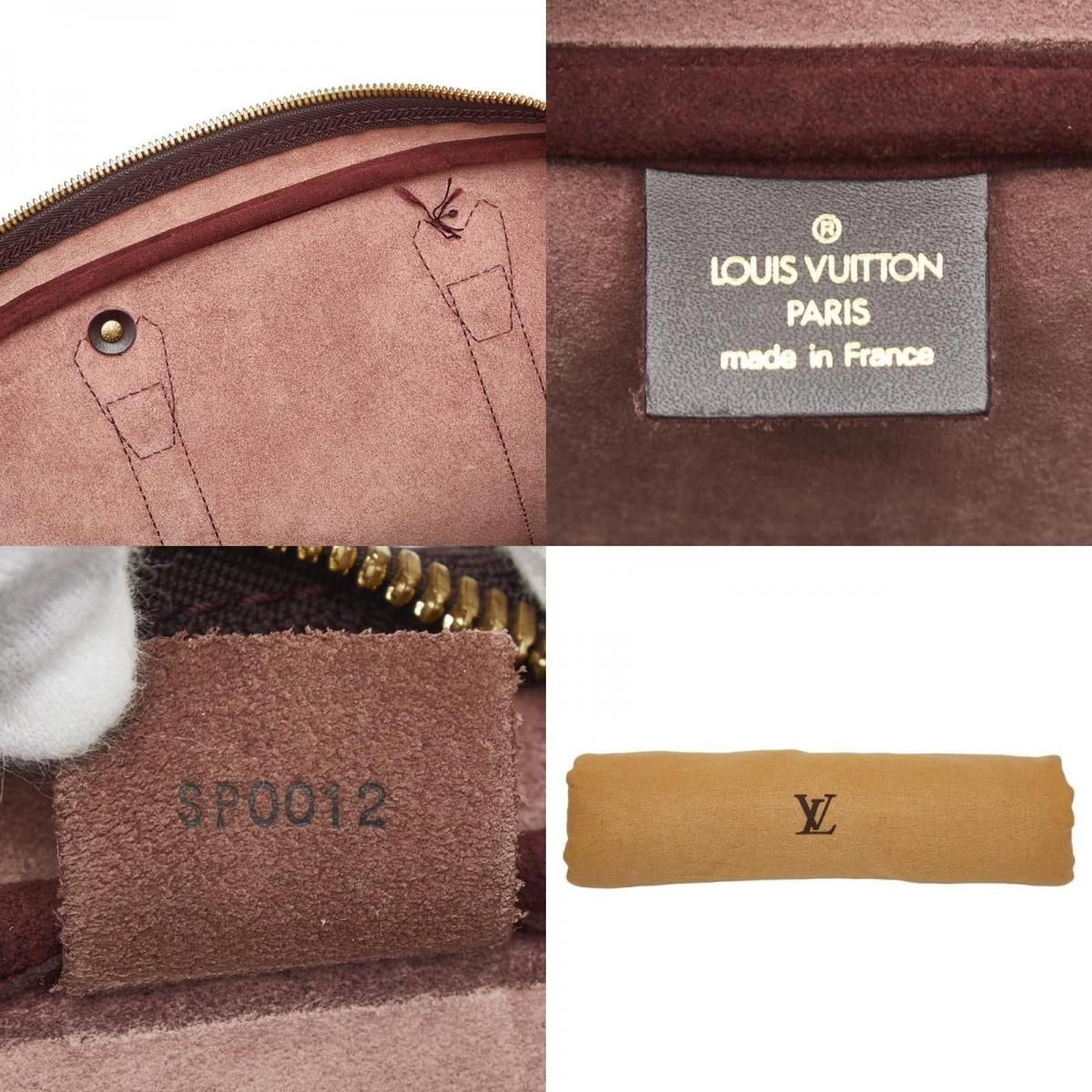 Louis Vuitton Louis Vuitton - Dark Brown Leather Travel Bag with Strap Size ONE SIZE - 9 Thumbnail
