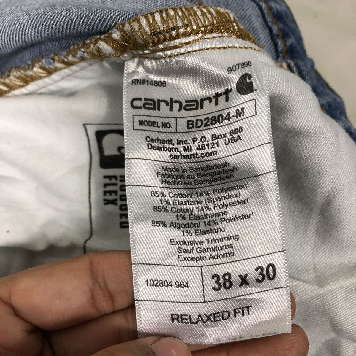 Carhartt 🔥CONSTRUCTION DESIGN VINTAGE CARHARTT DISTRESSED RUGGED FLEX Size US 36 / EU 52 - 23 Thumbnail