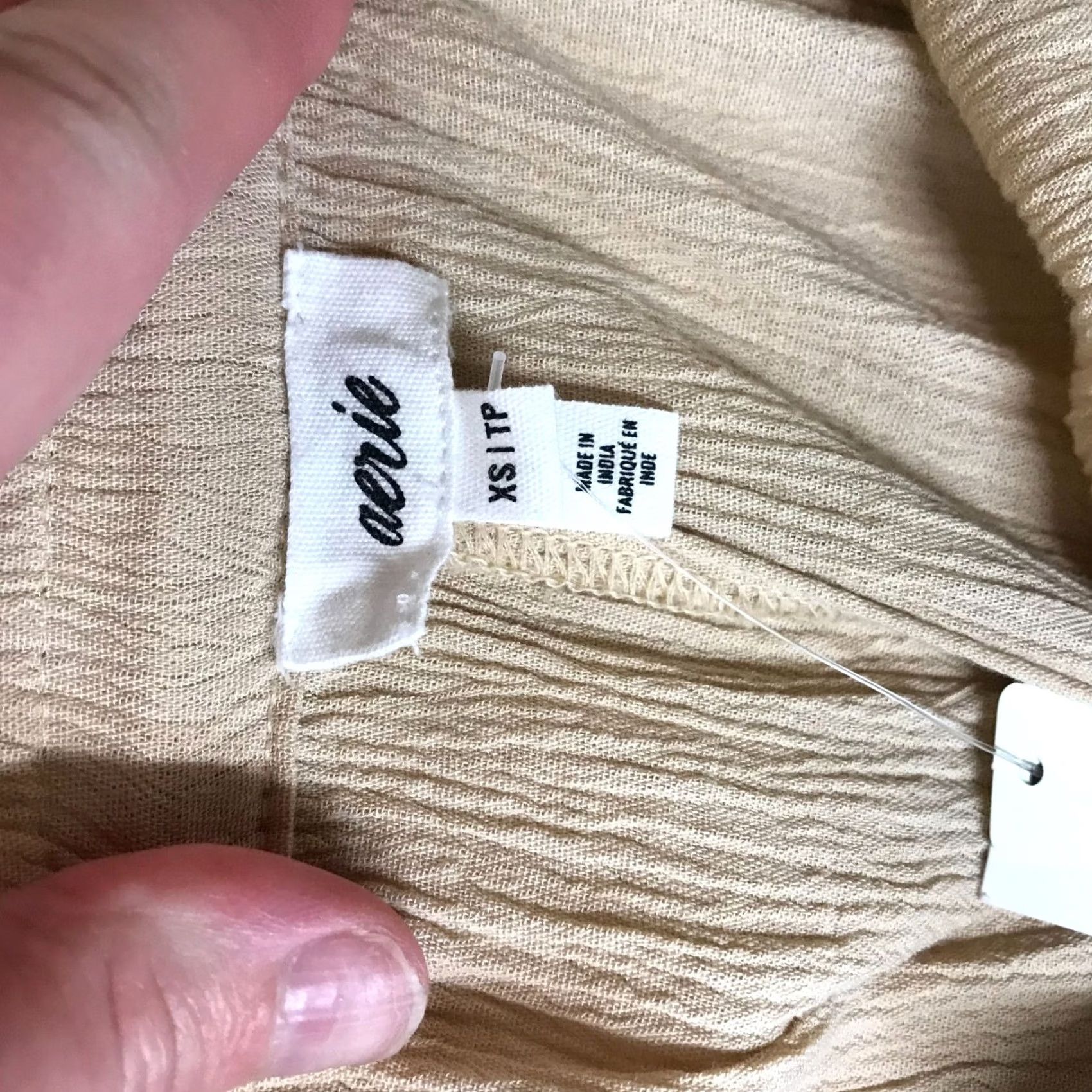Vintage AERIE - XS - Beige Drawstring Shorts Size 26" / US 2 / IT 38 - 7 Thumbnail