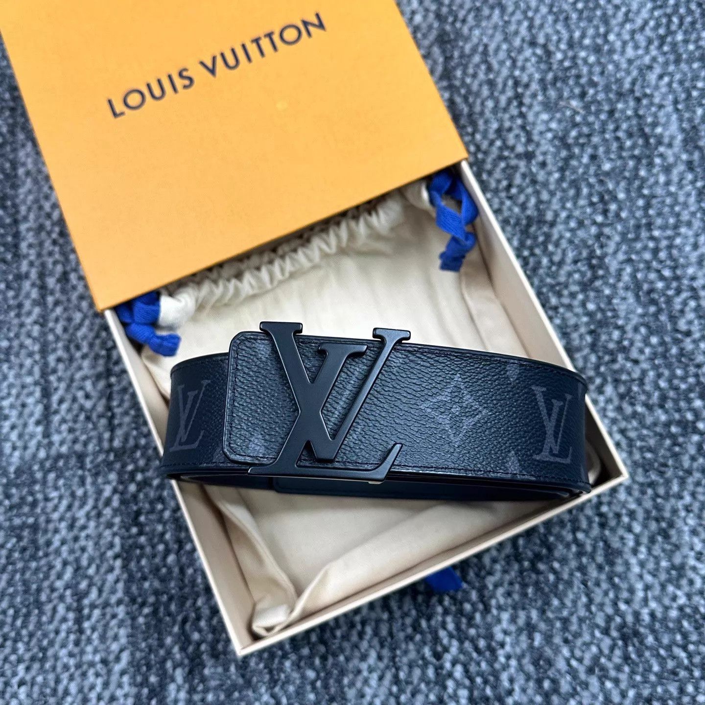 Louis Vuitton Louis Vuitton Black Monogram Belt 100cm 99 New Size ONE SIZE - 3 Thumbnail