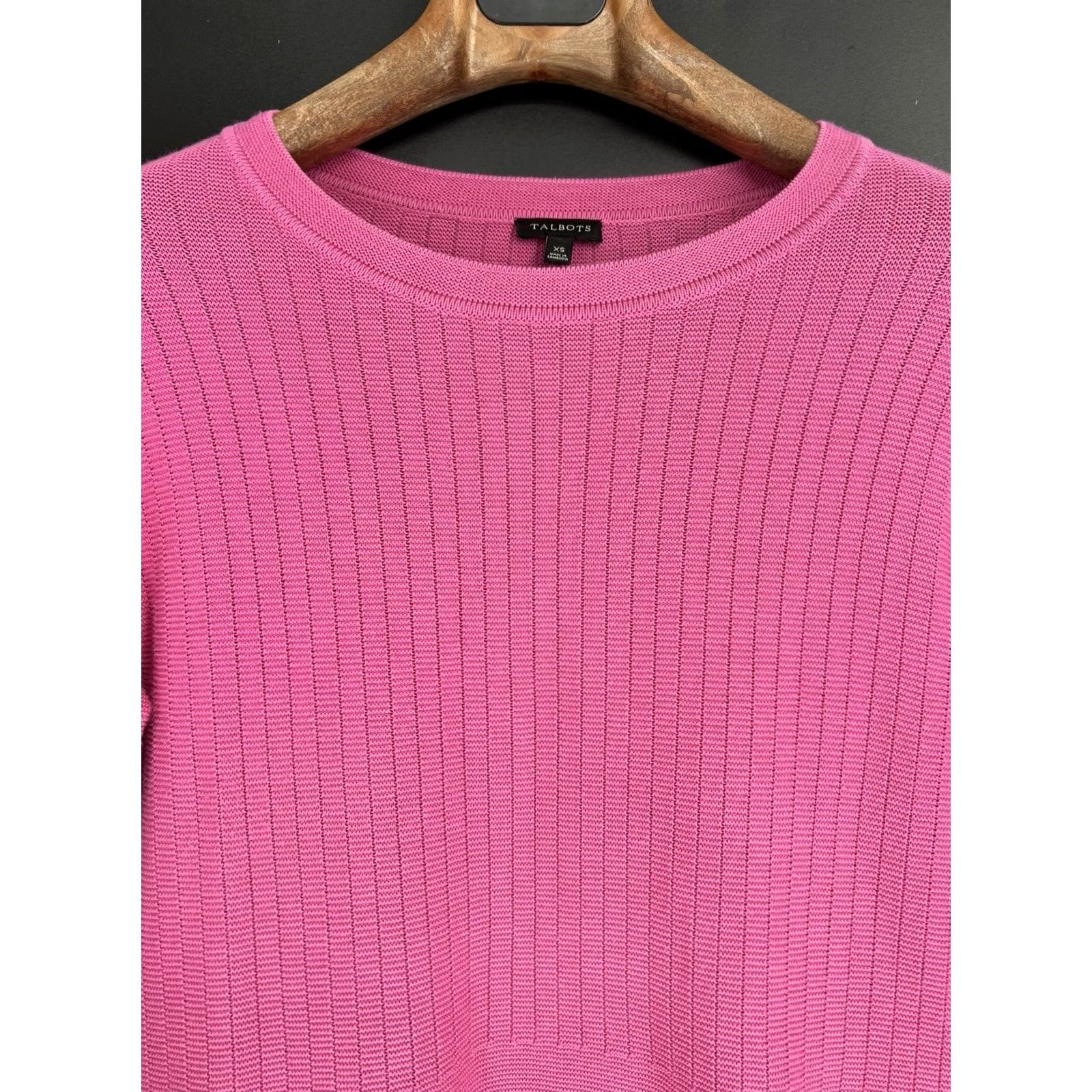 Talbots VINTAGE Talbots Sweater XS Pink Tunic Long Sleeve Button Oversized Womens Size XS / US 0-2 / IT 36-38 - 2 Thumbnail