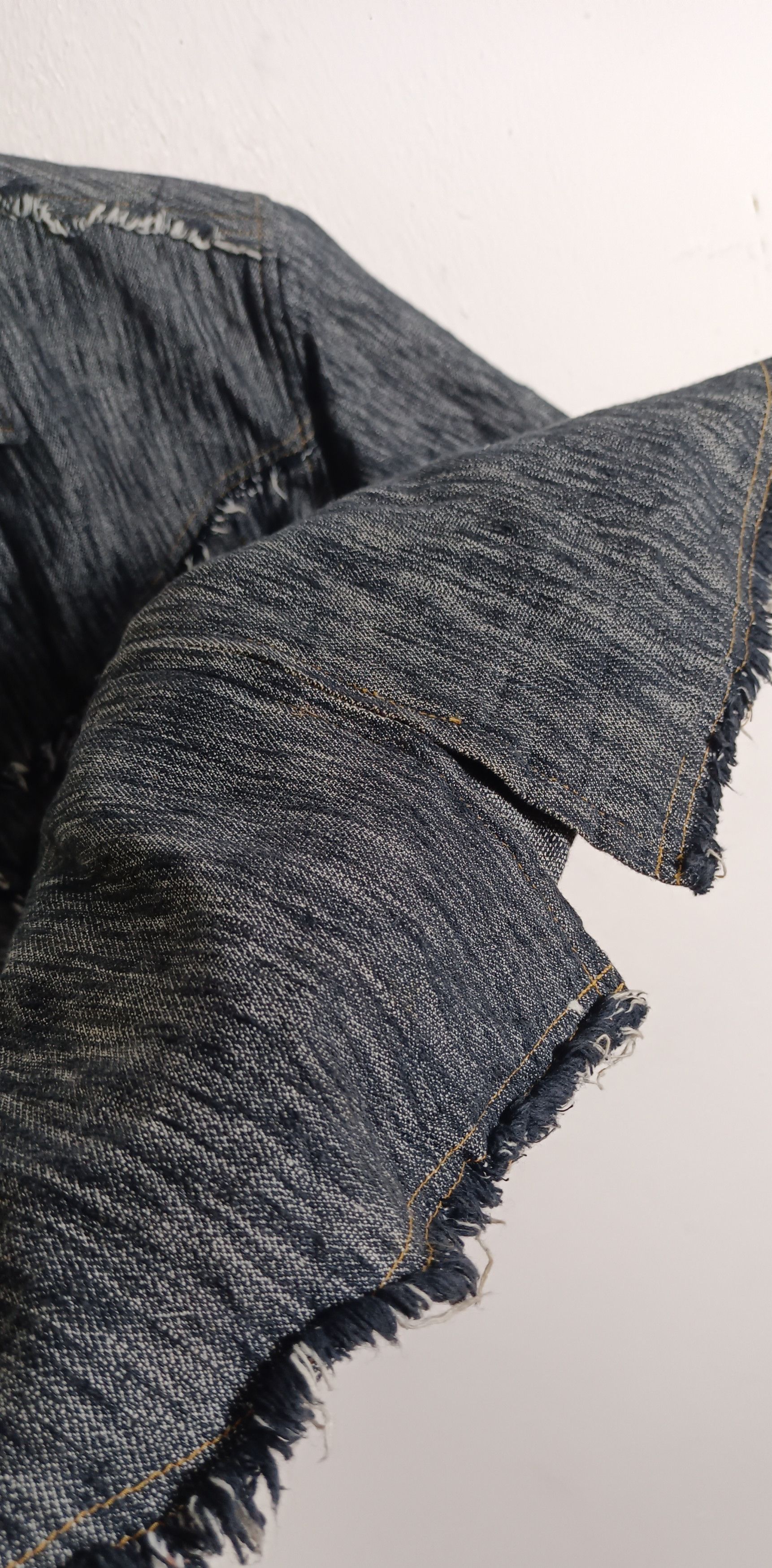 Japanese Brand Crate Barefost Distressed Style Western Denim Shirt Size US M / EU 48-50 / 2 - 7 Thumbnail