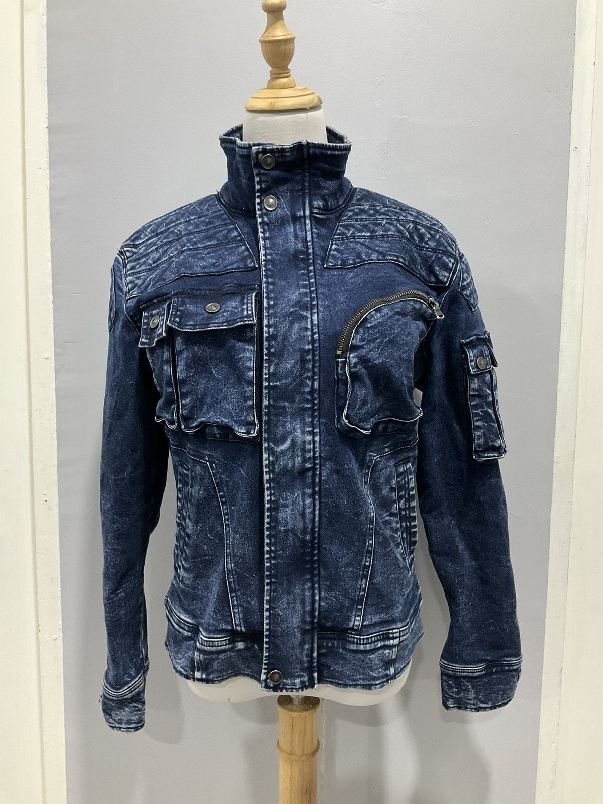 If Six Was Nine × Japanese Brand × Le Grande Bleu (L.G.B.) Rare Jacket Biker Denim Japan Brand Size S / US 4 / IT 40 - 2 Thumbnail