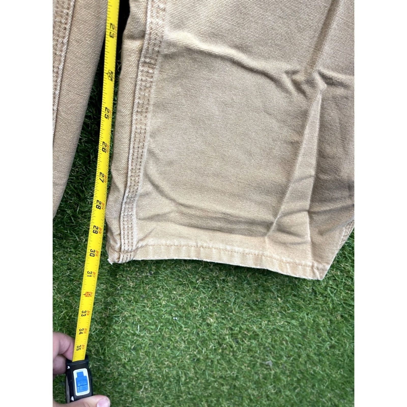 Carhartt Carhartt Pants Mens 44x32 Brown Duck Canvas Cotton Loose Fit Carpenter Khaki Casual Jeans Straight 5-Pocket Mens Regular Brown Carhartt B17 Size US 44 / EU 60 - 7 Thumbnail