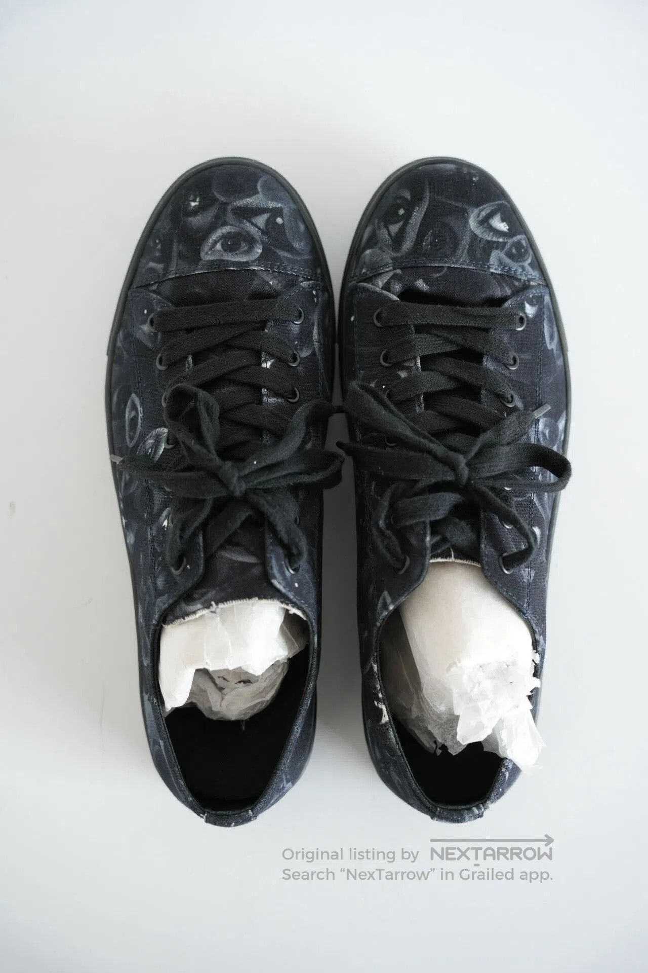 Yohji Yamamoto Yohji Yamamoto Canvas Sneakers with Eye Print. Size US 10.5 / EU 43-44 - 3 Thumbnail