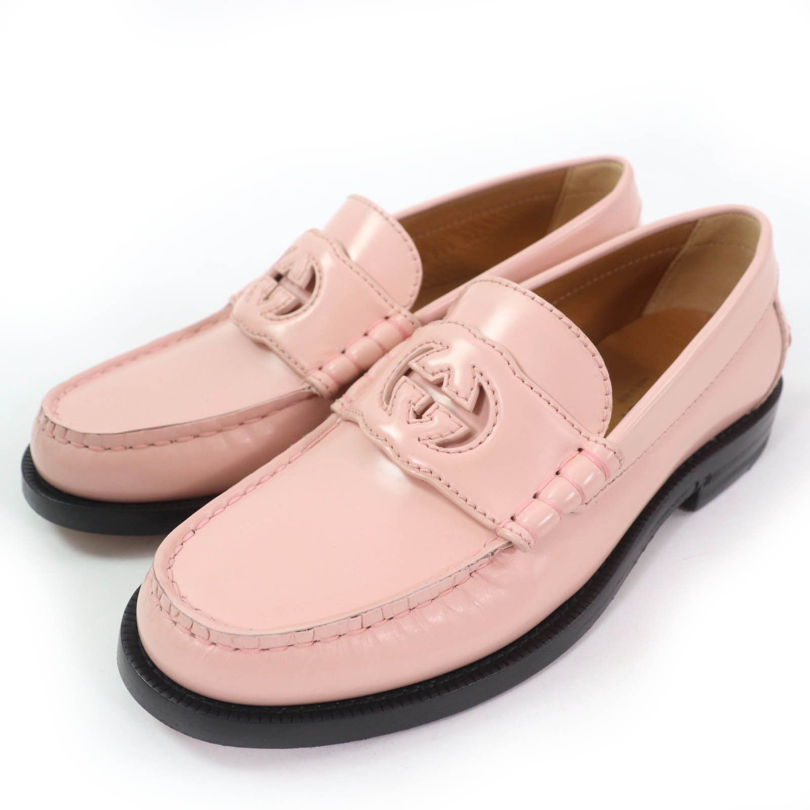 Gucci Gucci Gucci Interlocking G Leather Loafers Leather Shoes 738676 Size ONE SIZE - 1 Thumbnail