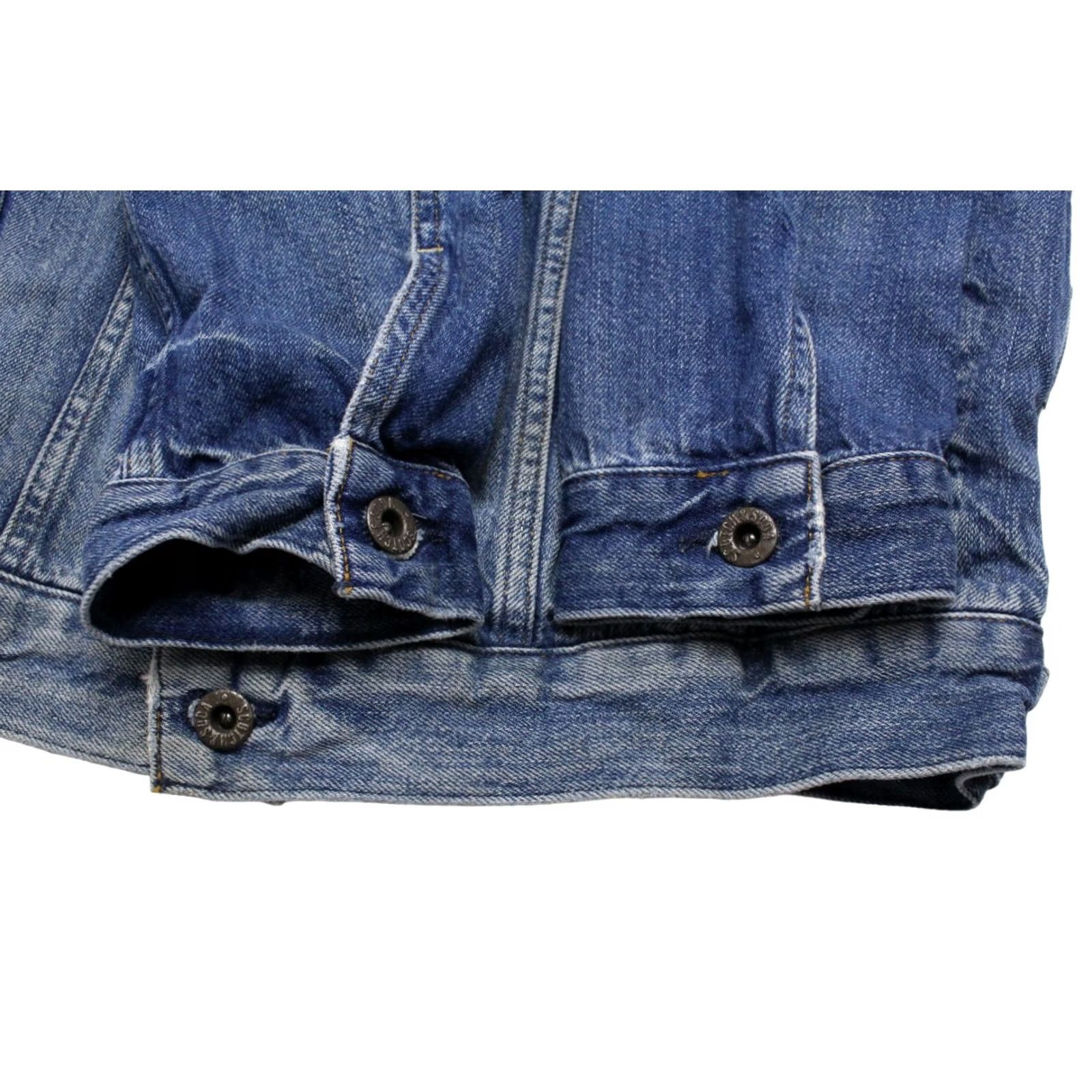 Scotch & Soda SCOTCH & SODA Jacket Men's LARGE Denim Trucker Polo Collar Whiskers Faded Blue Size US L / EU 52-54 / 3 - 6 Thumbnail