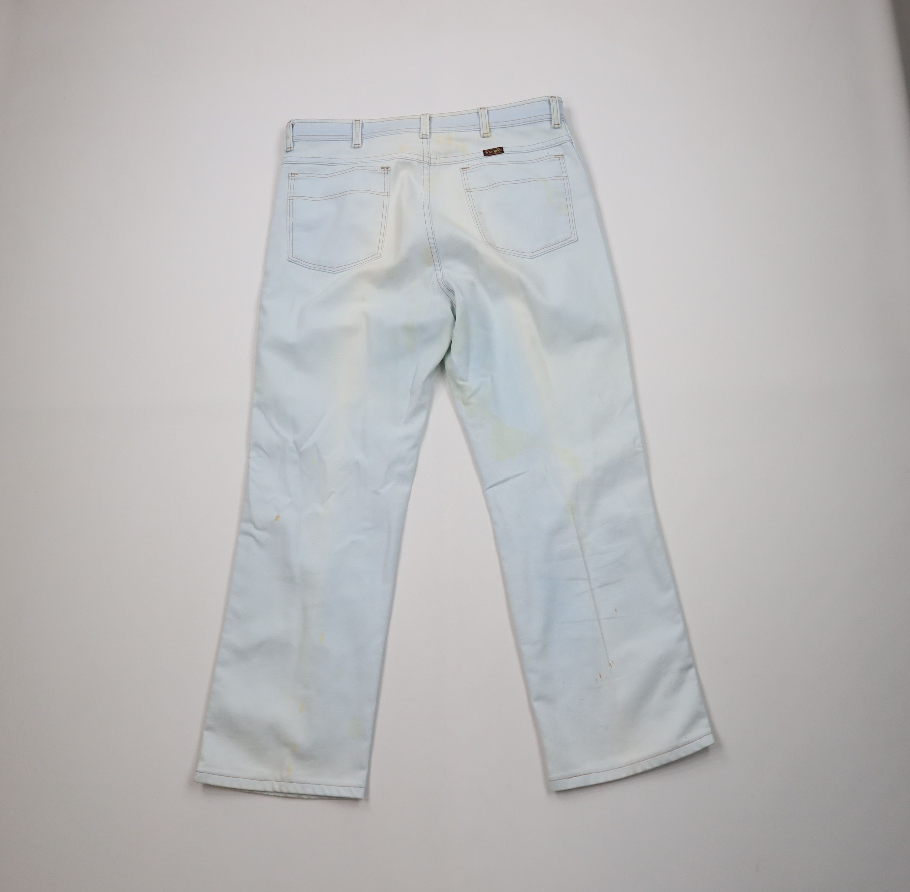 Wrangler Vintage 70s 80s Wrangler Flared Wide Leg Denim Jeans USA Size US 36 / EU 52 - 11 Thumbnail
