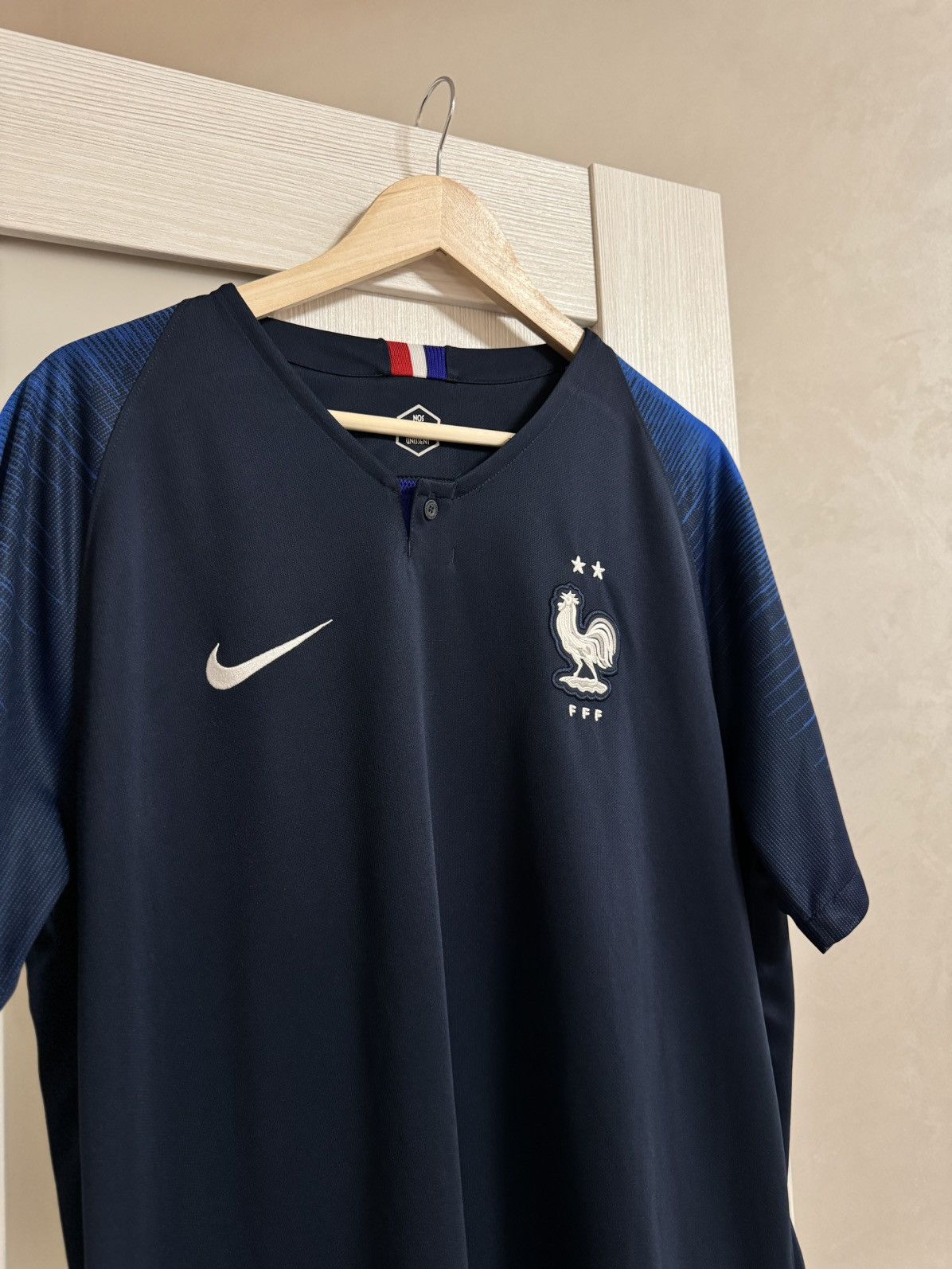 Nike × Vintage Vintage 2017/18 France Nike home kit soccer jersey Size US XL / EU 56 / 4 - 5 Thumbnail