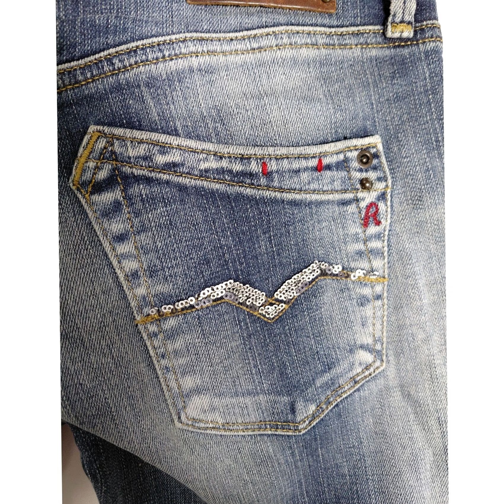 Replay Replay Blue Jeans Skinny Slim Women 25 Denim Cotton Solid Mid Wash Fashion Pants Size 42" / US 20 - 5 Thumbnail