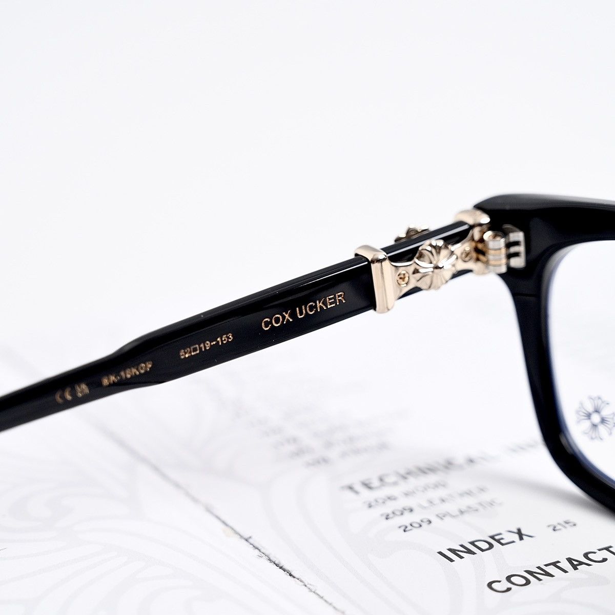 Chrome Hearts CHROME HEARTS COX UCKER BLACK 18K GOLD PLATED GLASSES Size ONE SIZE - 6 Thumbnail