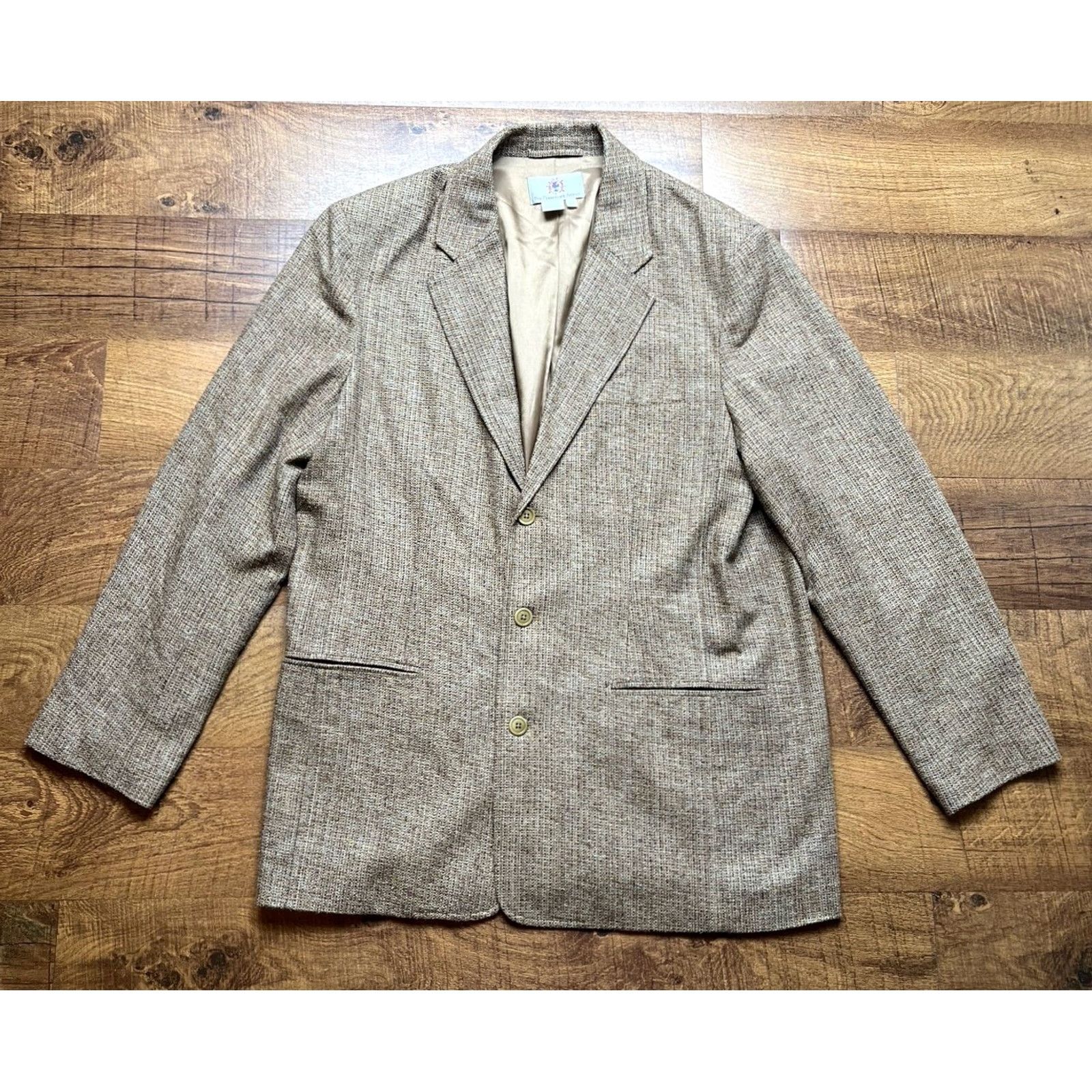 The Territory Ahead Territory Ahead Blazer Mens Large Long Brown Silk Lined Button Up Coat Size 42R - 2 Thumbnail