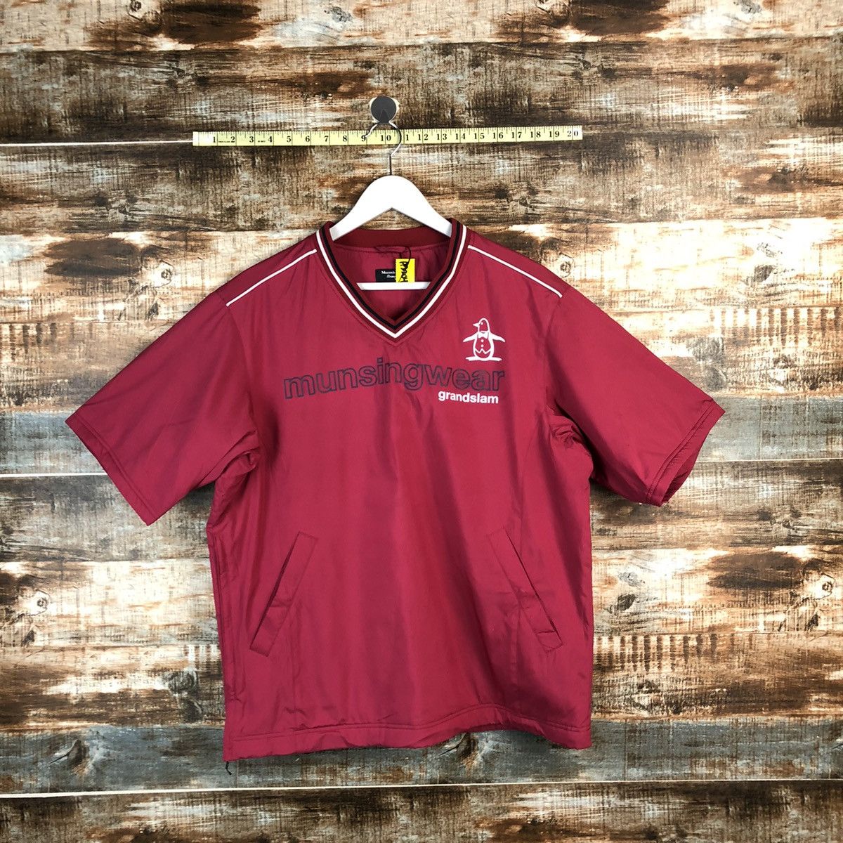 Japanese Brand Munsingwear Maroon shirt #A2204 Size US L / EU 52-54 / 3 - 1 Thumbnail