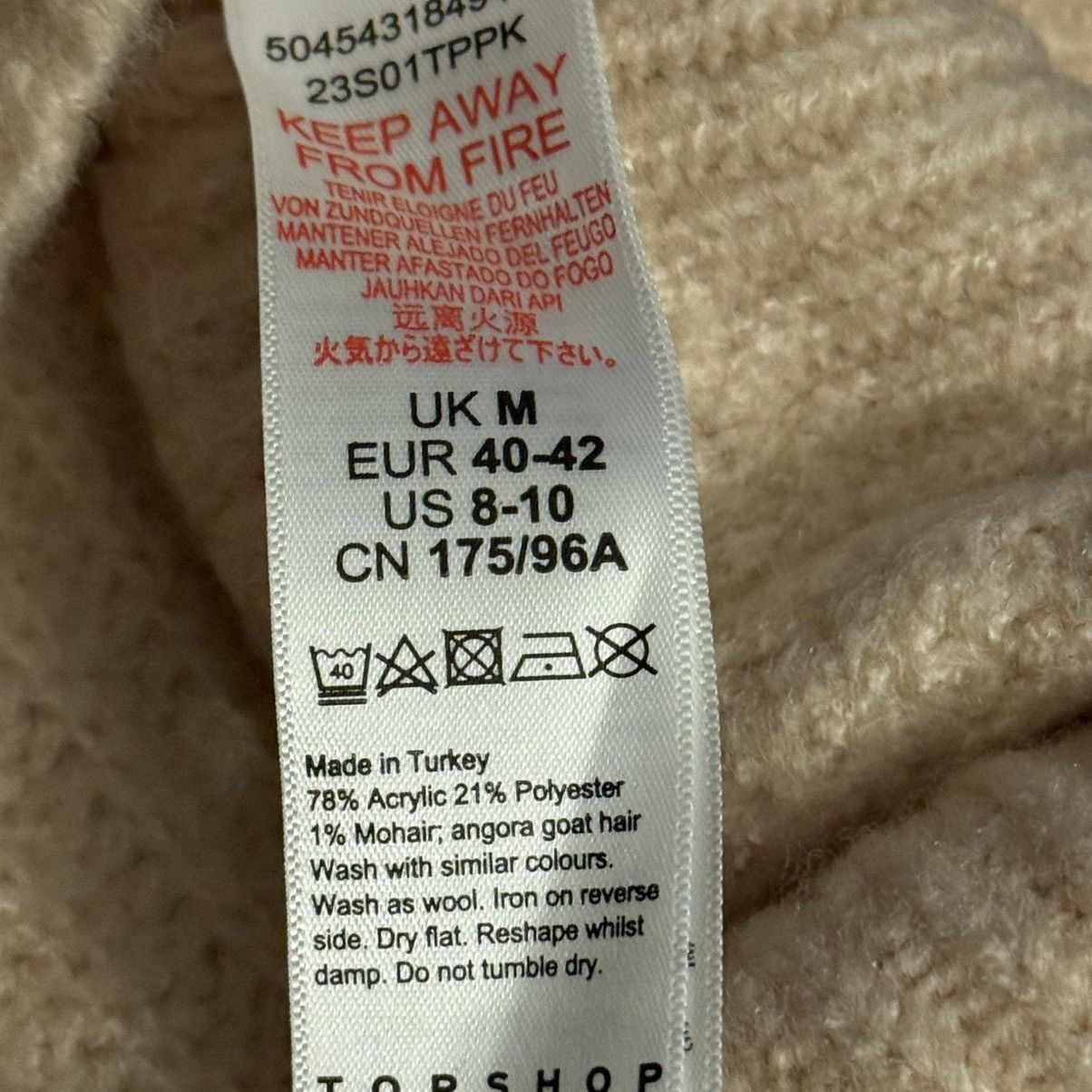 Topshop TopShop beige and tan slouchy striped sweater Size M / US 6-8 / IT 42-44 - 8 Thumbnail