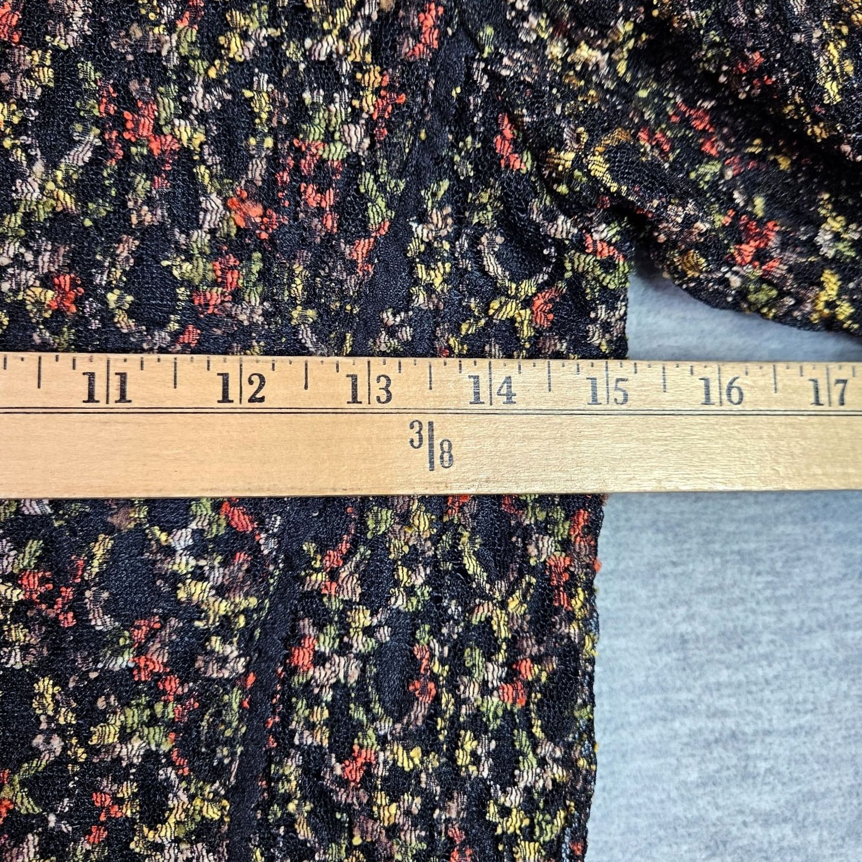 Vintage S.Marlon Women's Shirt S Floral Textured Lace Knit Long Sleeve Top Size S / US 4 / IT 40 - 3 Thumbnail