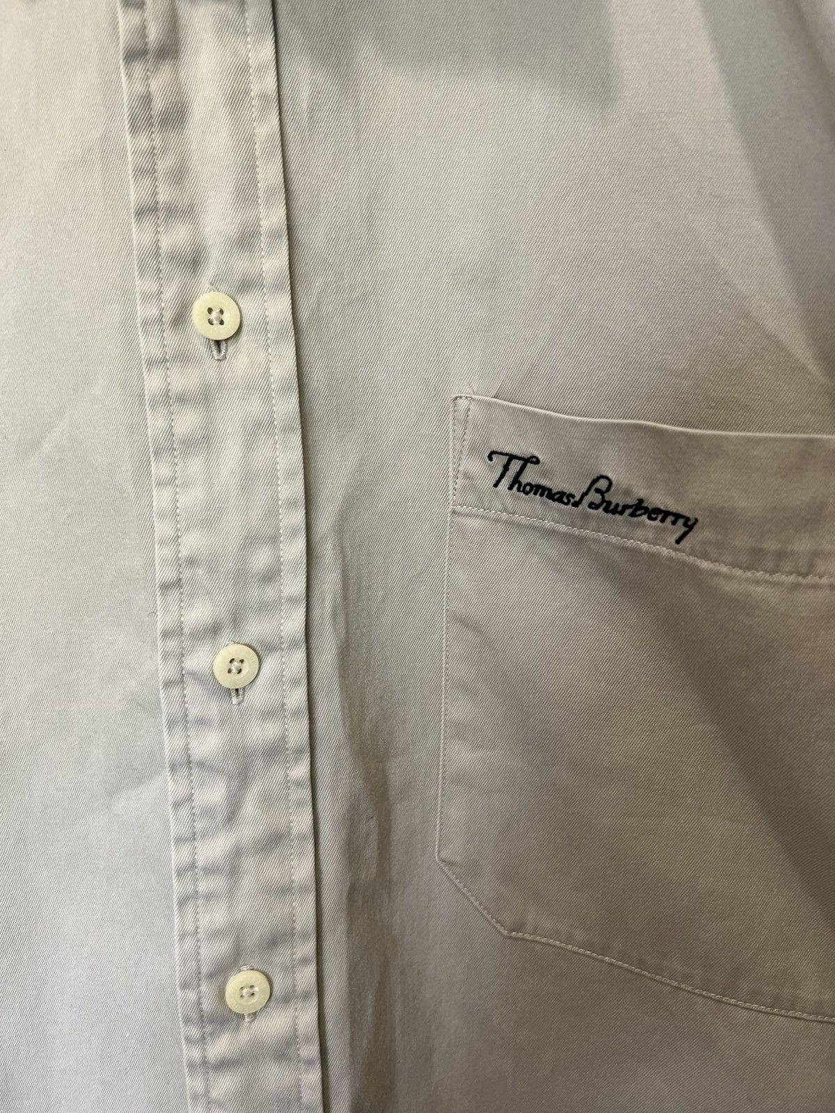 Burberry Thomas Burberry Beige Button Shirt Classic Vintage Size US XL / EU 56 / 4 - 3 Thumbnail