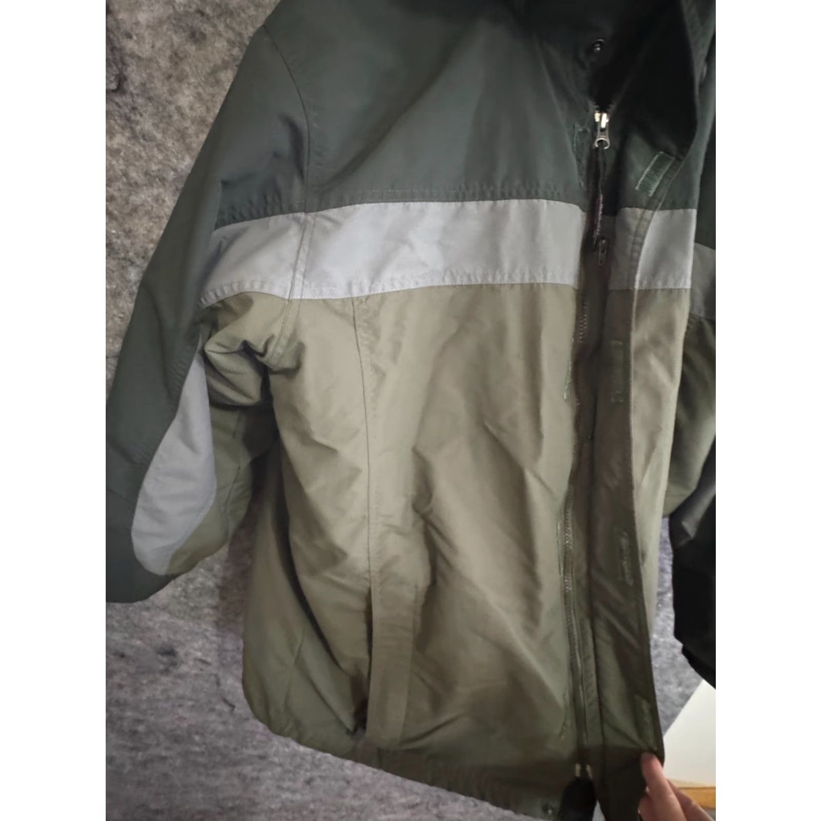 Vintage LL Bean Jacket Mens Large Tall LT Gray Full Zip Parka Removable liner with hood Size US L / EU 52-54 / 3 - 2 Thumbnail