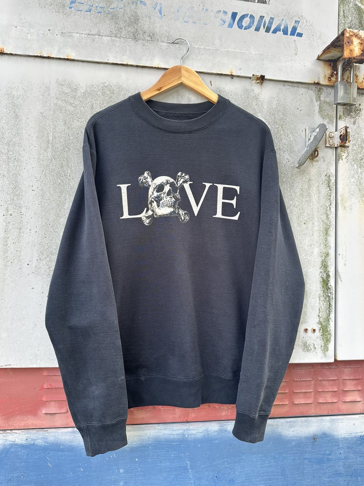 Vintage Thrashed Vintage Faded Lowrider Love Big Cross Sweater Size US M / EU 48-50 / 2 - 4 Thumbnail