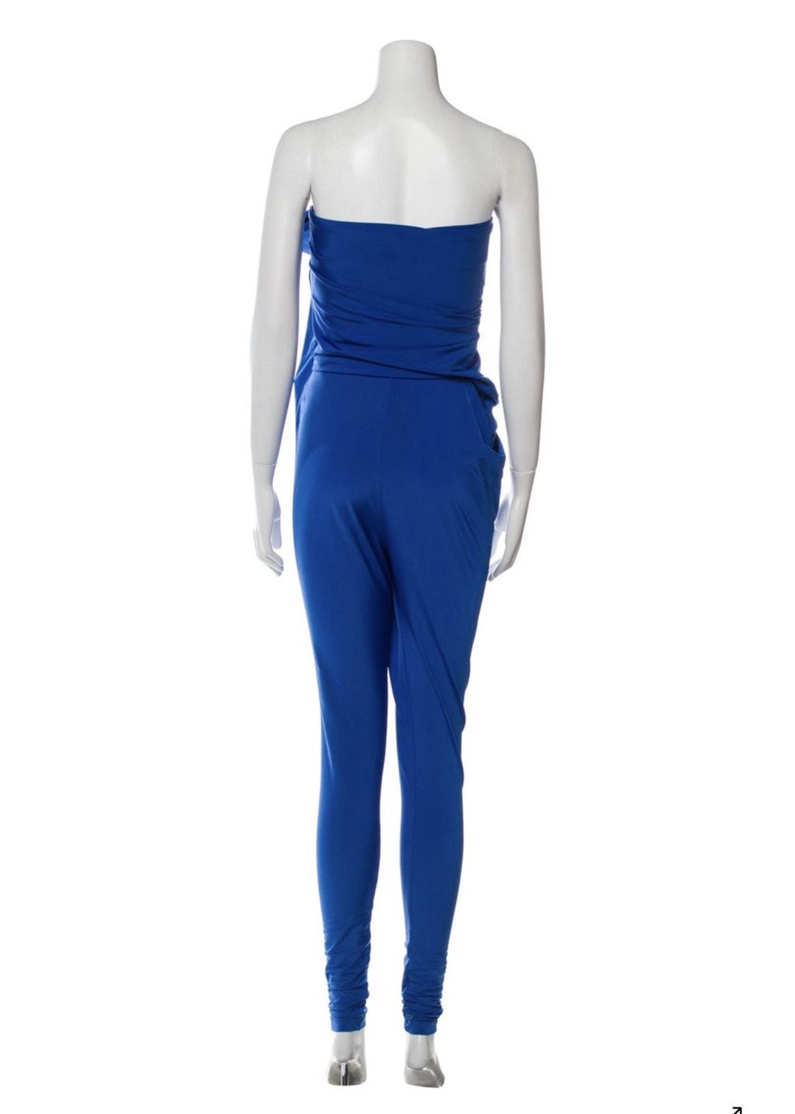 Saint Laurent Paris Saint Laurent 2022 Strapless Blue Jumpsuit US4/FR36 Size 27" / US 4 / IT 40 - 3 Thumbnail