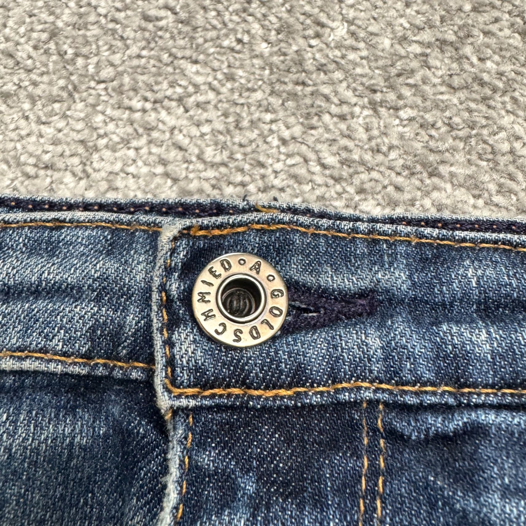 Denime VINTAGE AG Adriano Goldschmied The Stilt Cigarette Denim Jeans Womens 29R Blue Stretch Size 29" - 3 Thumbnail
