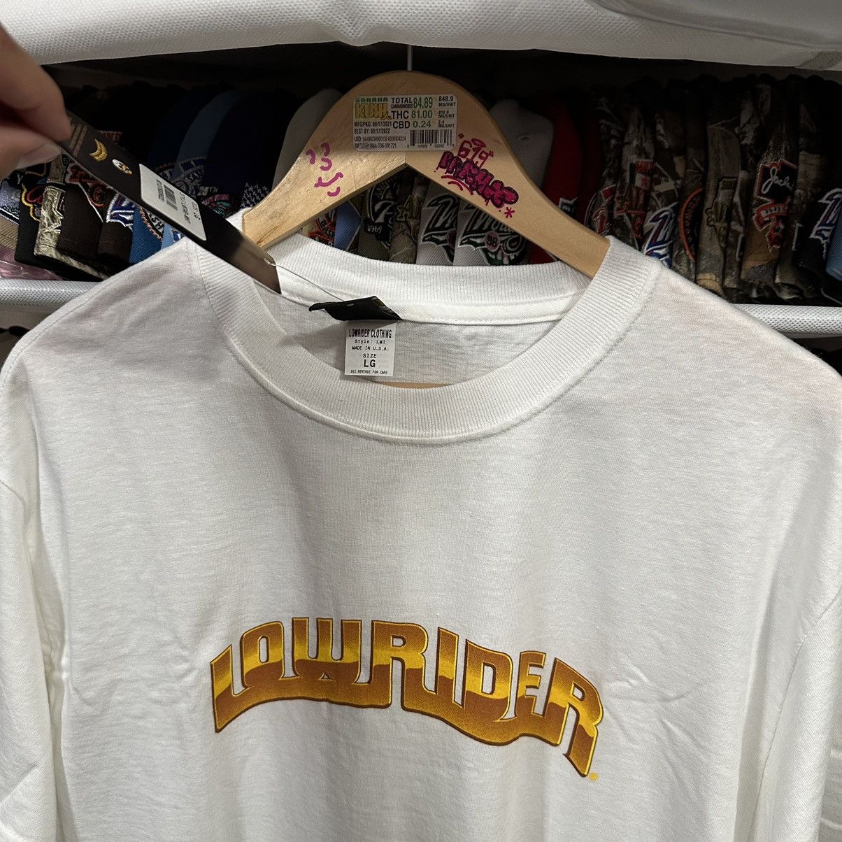 Vintage Lowrider og logo white tee L Size US L / EU 52-54 / 3 - 3 Thumbnail