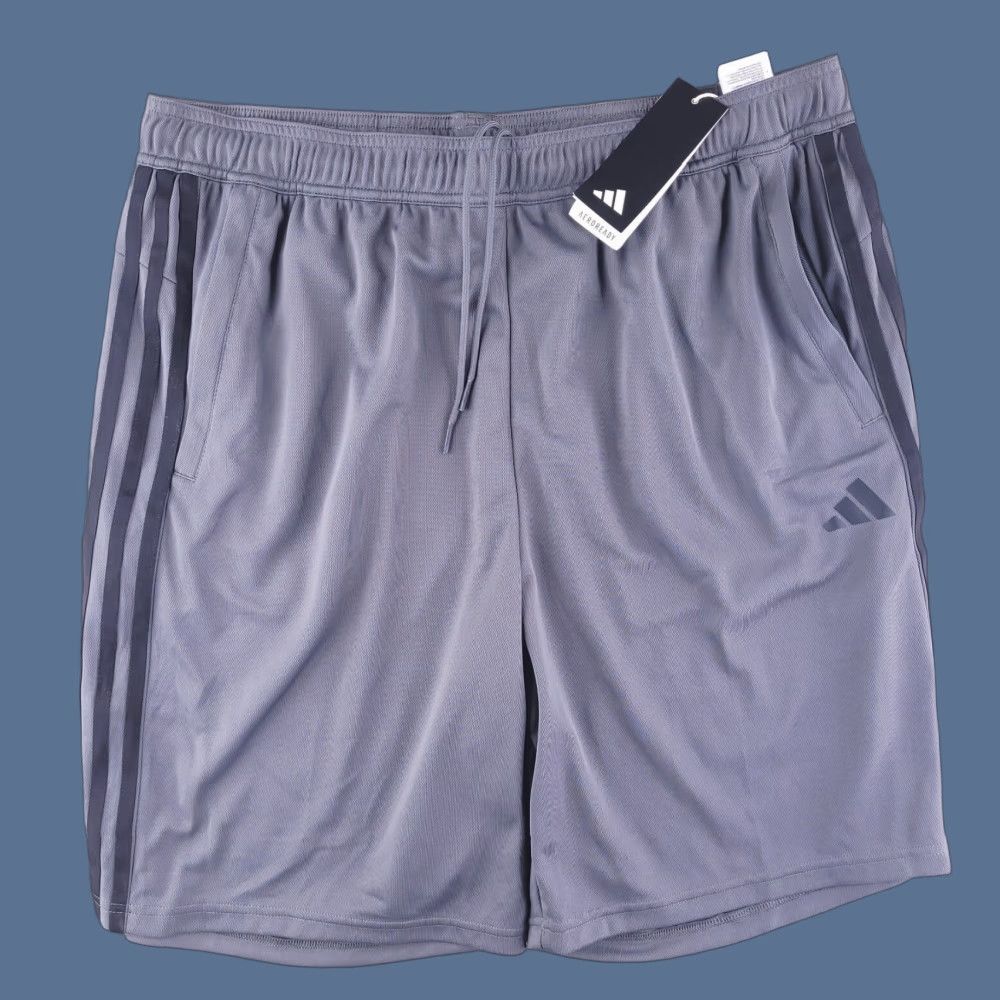 Adidas Adidas Shorts Men XL Gray Gym Run Aeroready Zip Pocket Athletic Activewear 90s? Size US 36 / EU 52 - 1 Thumbnail