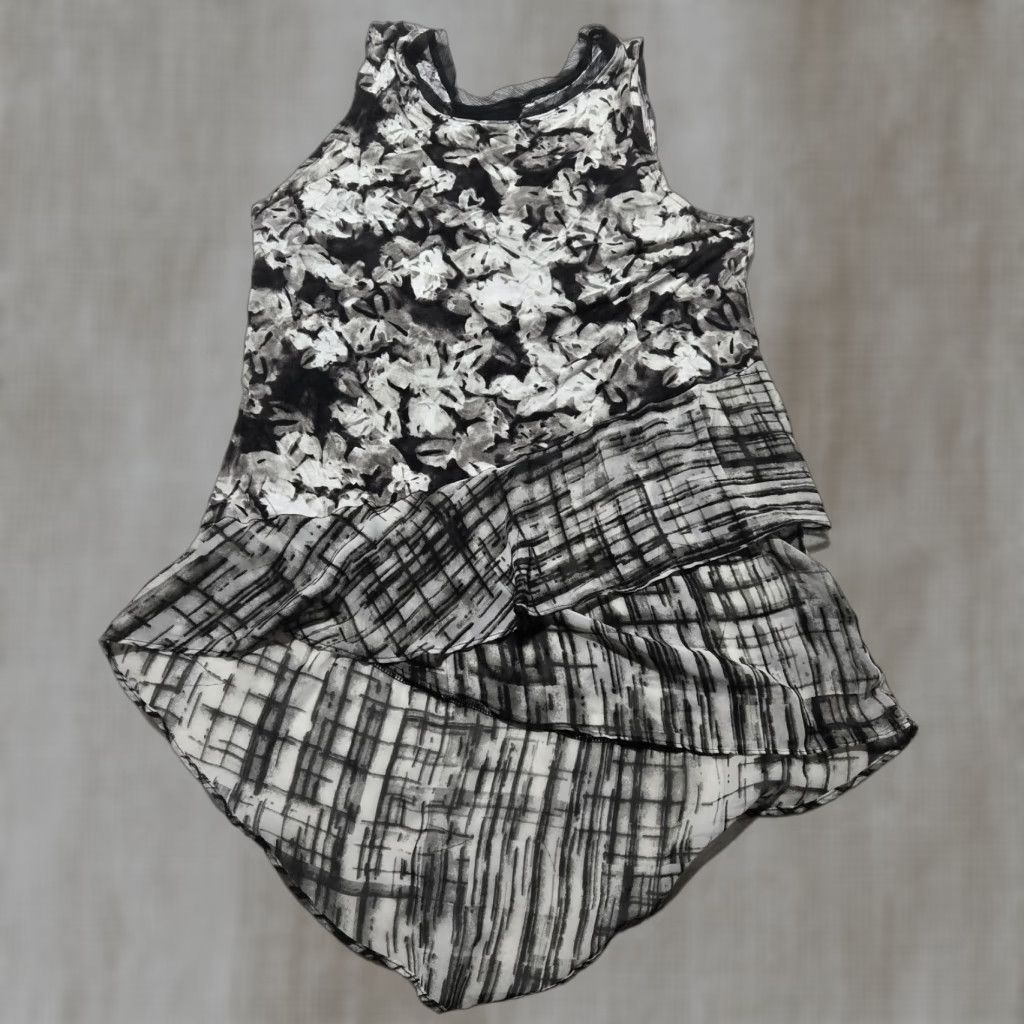 Vintage Simply Vera Wang Shirt Adult L Black Gray Floral Flowers Women's Size L / US 10 / IT 46 - 1 Thumbnail