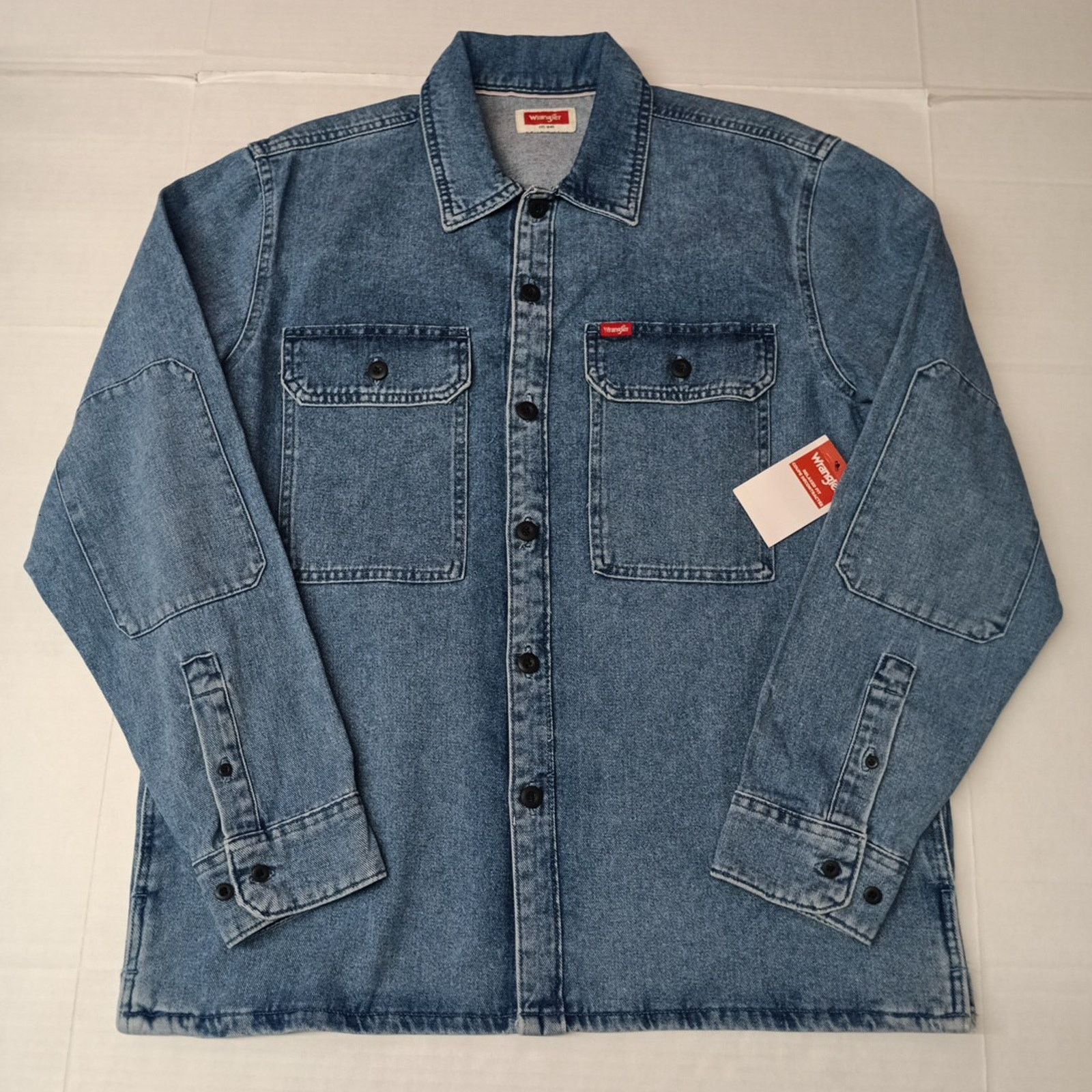 Wrangler Wrangler Blue Denim Jacket Overshirt Outdoor Shacket Size M Size US M / EU 48-50 / 2 - 1 Thumbnail