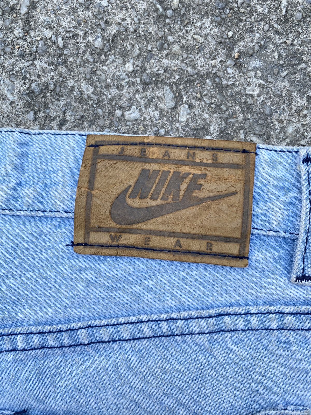 Nike × Vintage 1990s - Nike Light Wash Jeans Wear Size US 31 - 18 Thumbnail