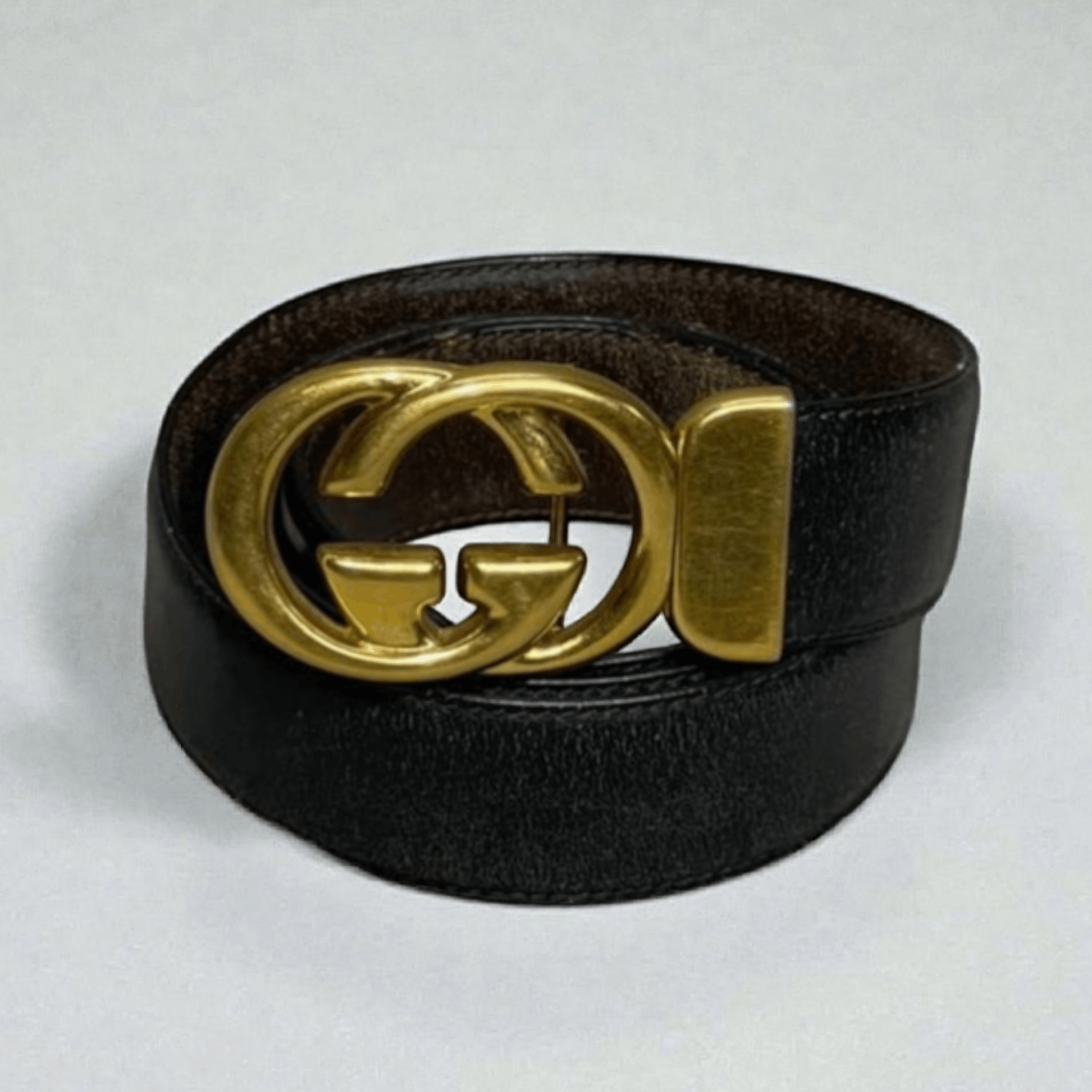 Gucci Belt GG Supreme Interlocking G Buckle 1.5W Beige Ebony/Cocoa Gucci GG Supreme Interlocking G Buckle 1.5 W Beige Ebony  main image 3