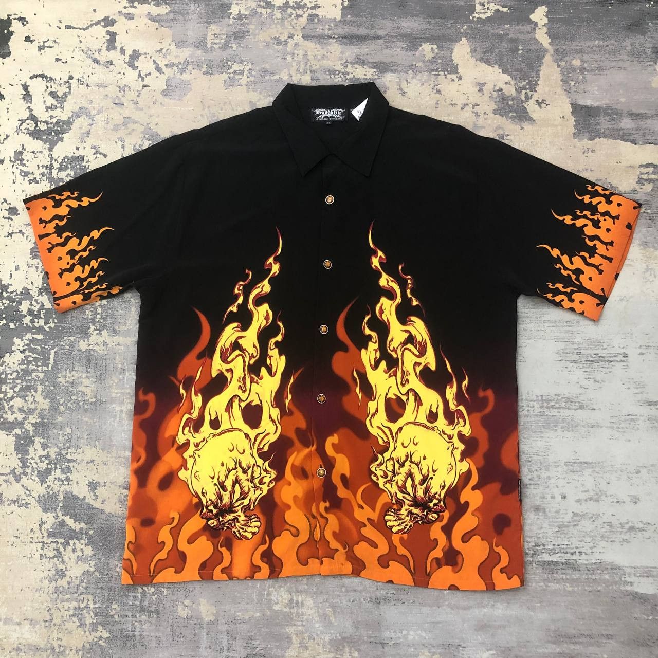 Dragonfly T455 DRAGONFLY SKULL X FIRE METAL BOWLING SHIRTS Size US XL / EU 56 / 4 - 1 Thumbnail