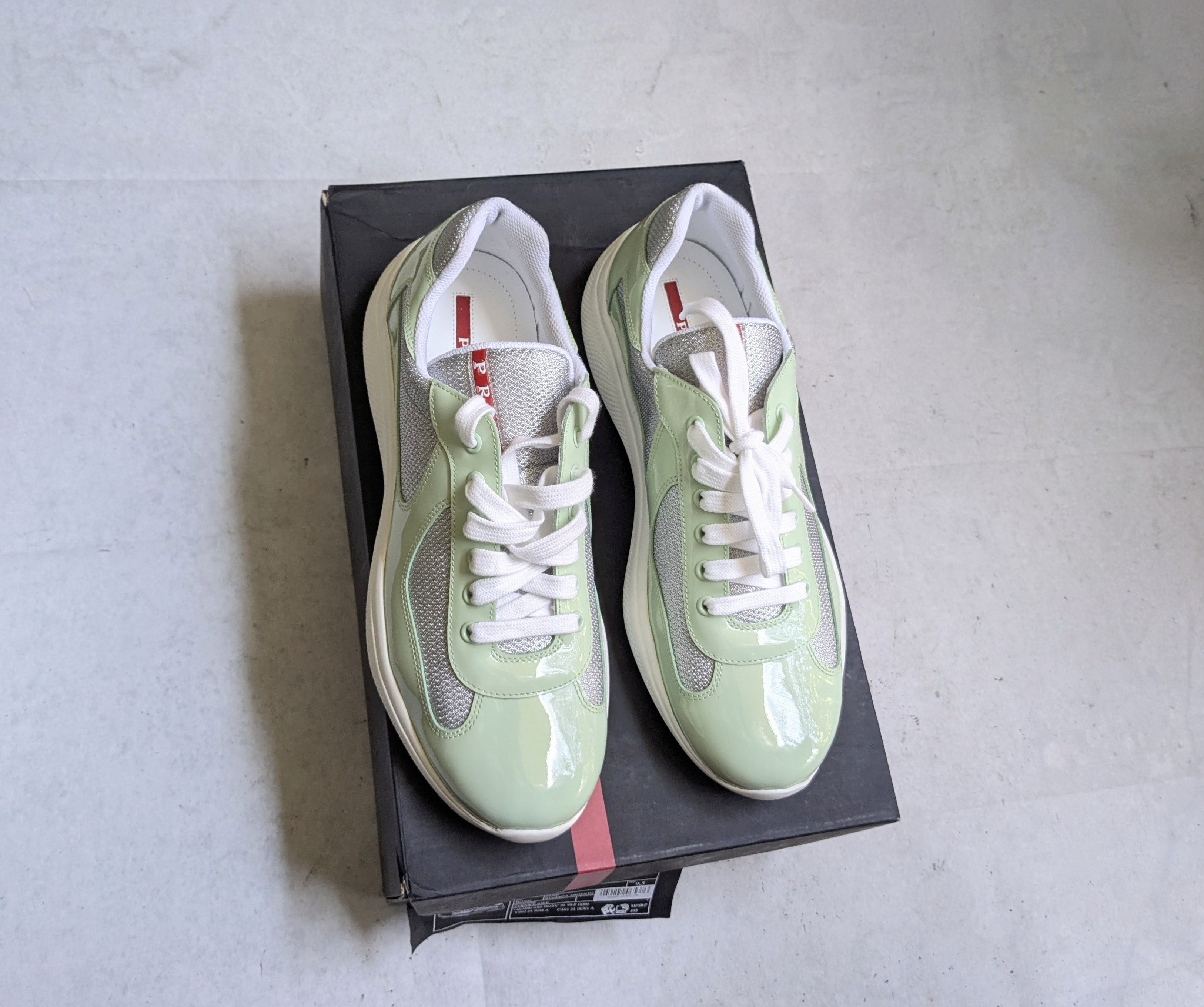 Prada Prada Toblach Leather Two Strap Sneakers OG UK 6.5 US  display picture 1