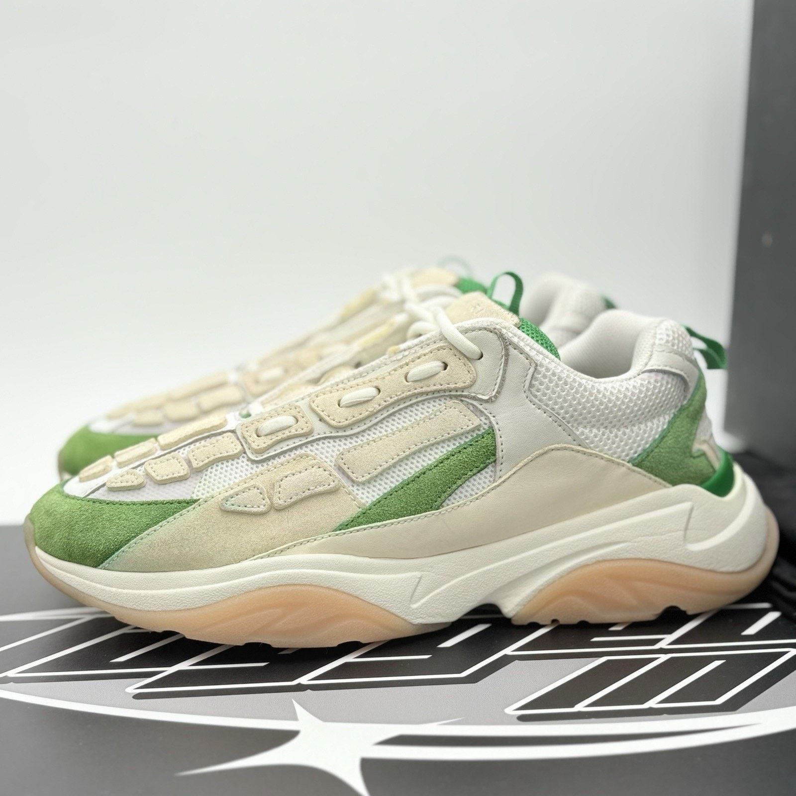Amiri Amiri Bone Runner ' Tennis Green ' | SUPER CLEAN! Size US 12 / EU 45 - 1 Thumbnail