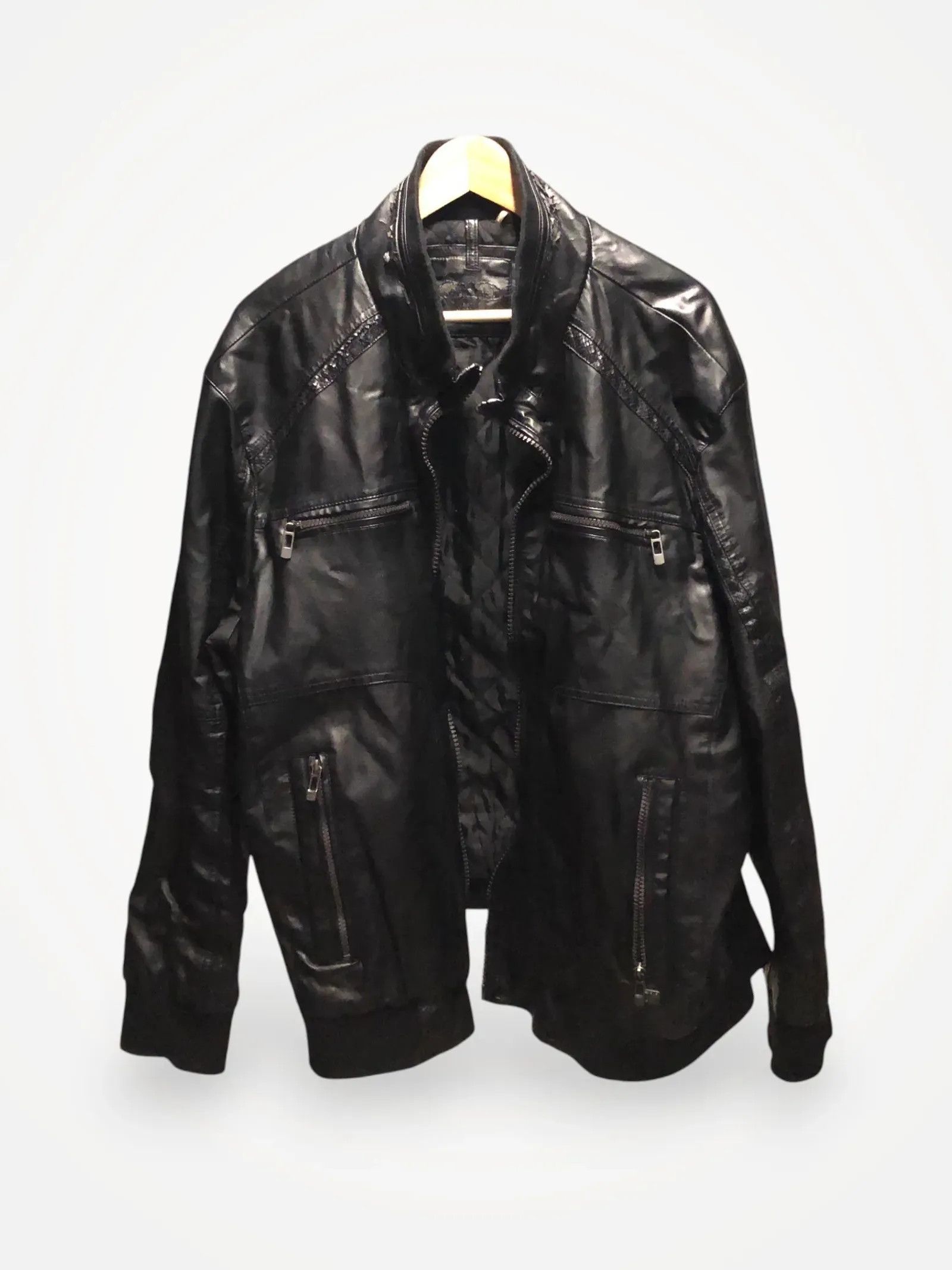 Calvin Klein Calvin Klein Leather Jacket Size US XXL / EU 58 / 5 - 1 Thumbnail