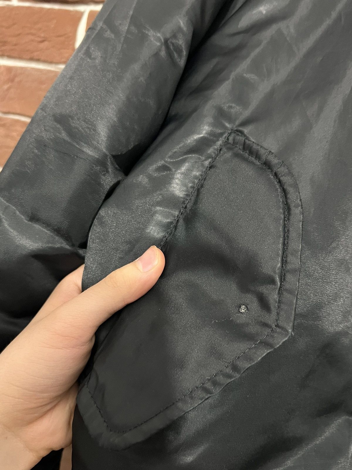 Fostex Garments Fostex Garments CWU Flyer Black Vintage Nylon Bomber Jacket Size US L / EU 52-54 / 3 - 3 Thumbnail