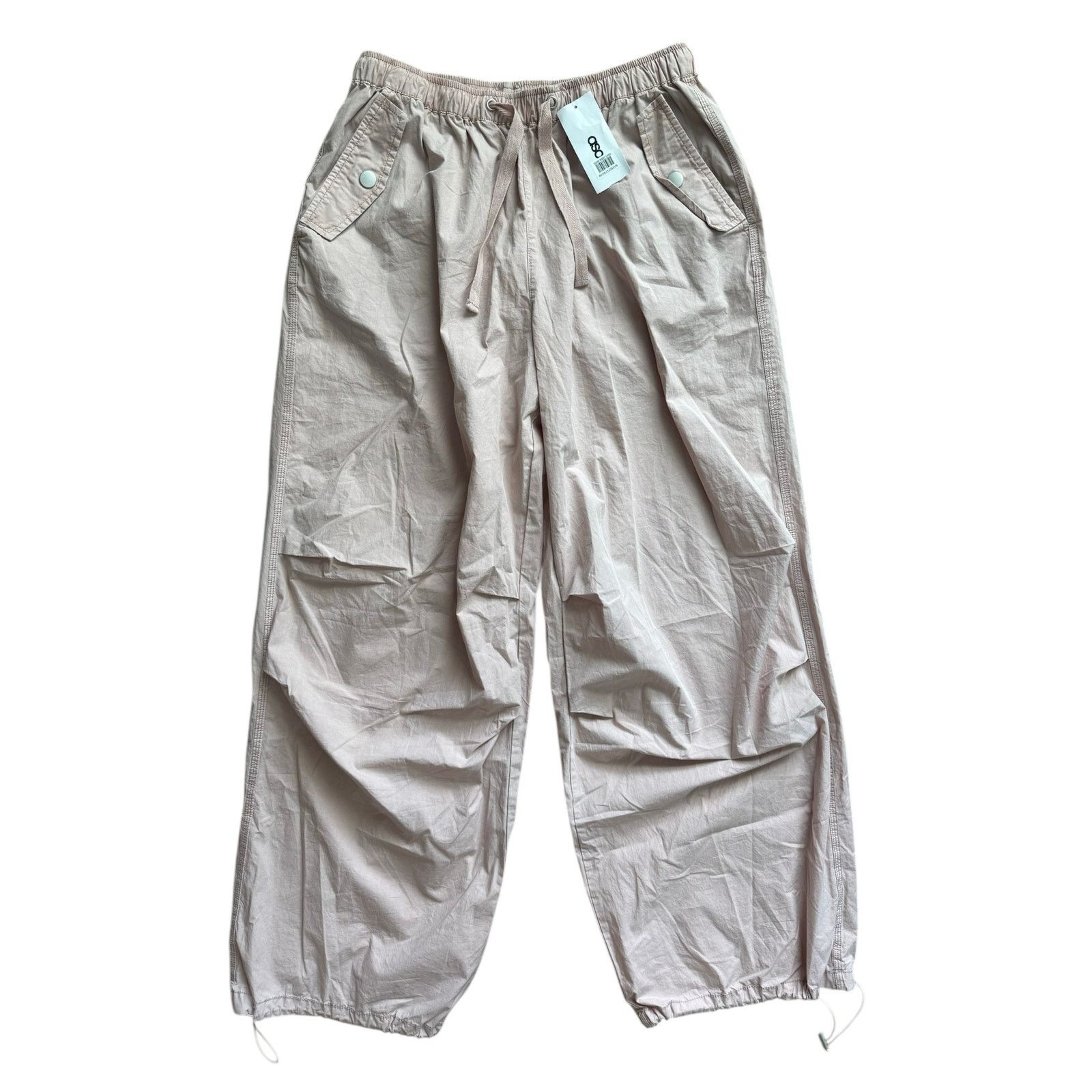 Asos NWT ASOS Utility Parachute Cargo Pants Women’s 2 Pink Size 26" / US 2 / IT 38 - 1 Thumbnail