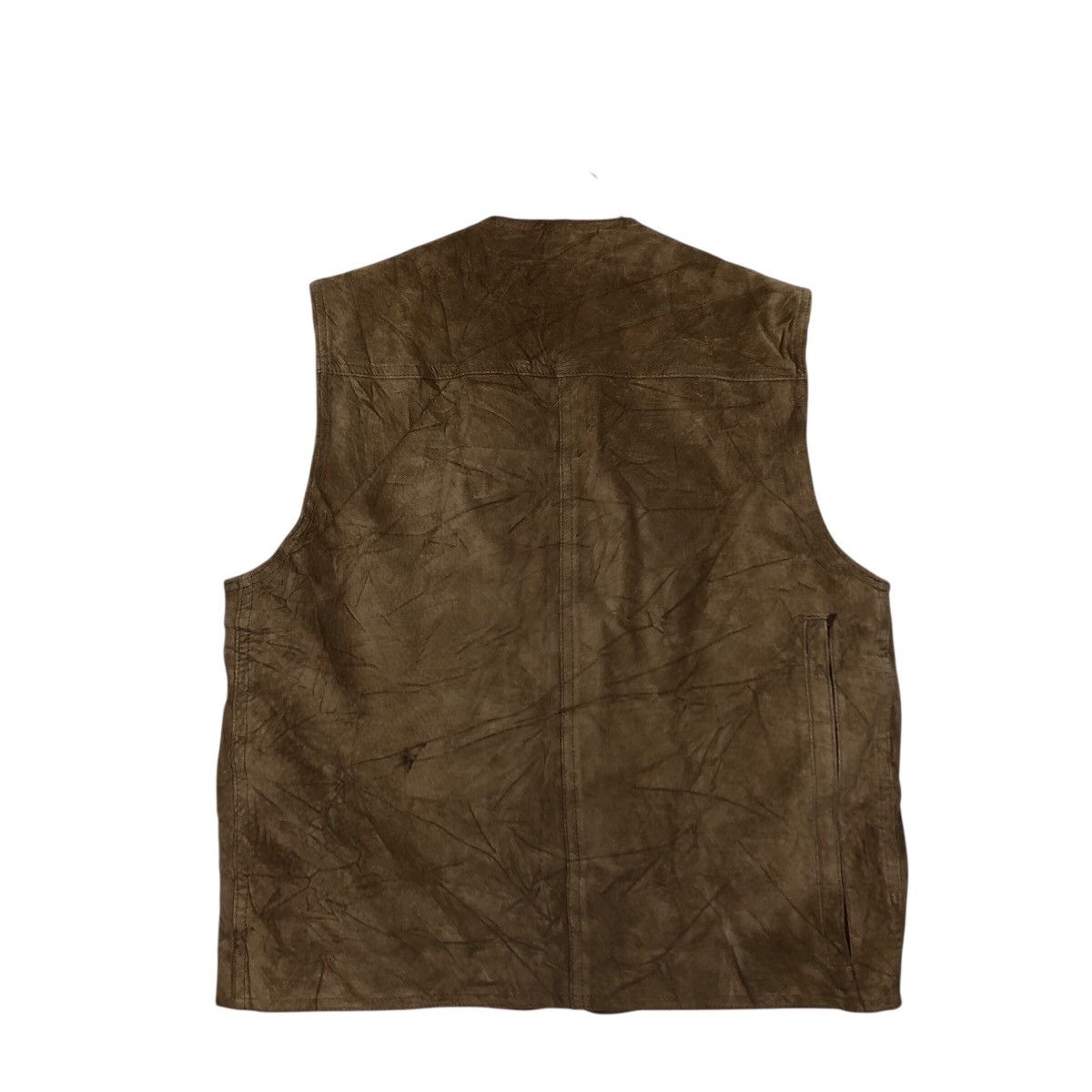 Japanese Brand 📌Q for C Vintage Vest Leather Jacket Worker Issey Miyake Size US M / EU 48-50 / 2 - 9 Thumbnail