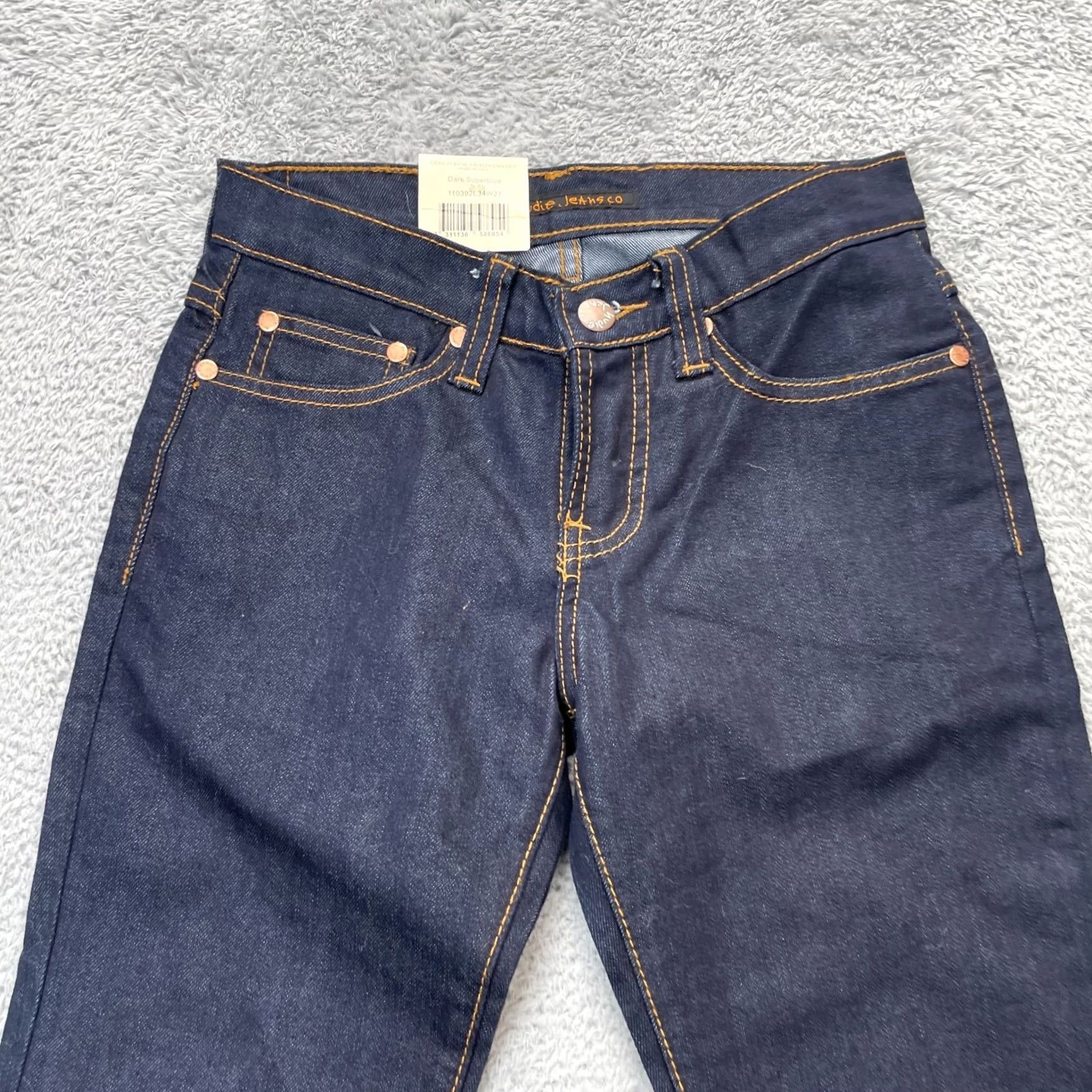 Nudie Jeans Nudie Jeans Womens Jeans Slim Skinny 5-Pocket Denim Cotton Spandex Blue 25x34 Inseam 33 Regular Size 25 Womens Size 26" / US 2 / IT 38 - 3 Thumbnail