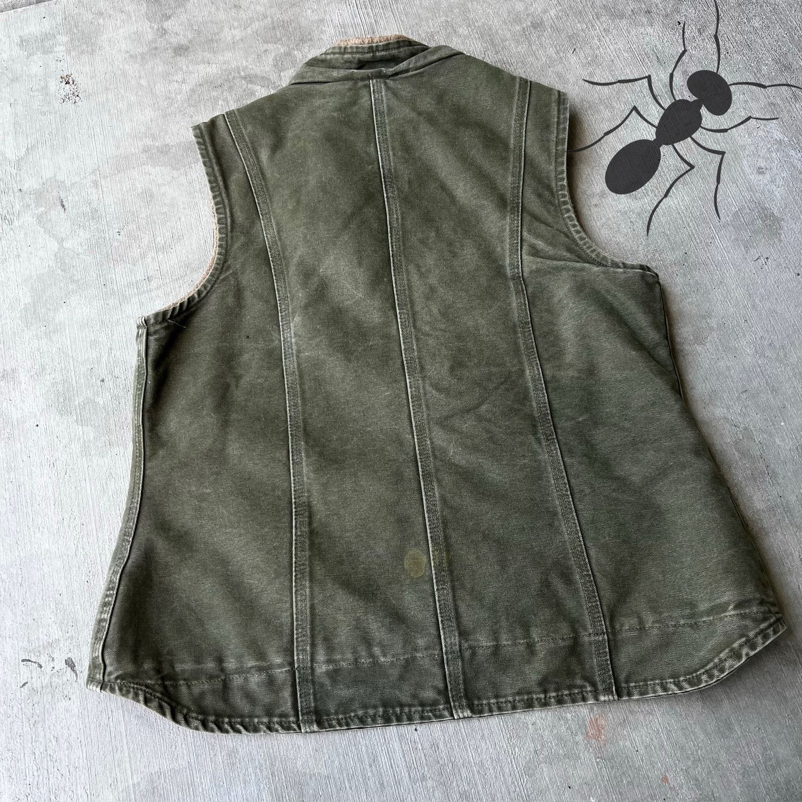 Carhartt × Vintage Carhartt WOMENS WV001 LOV green work wear vest Size US L / EU 52-54 / 3 - 4 Thumbnail