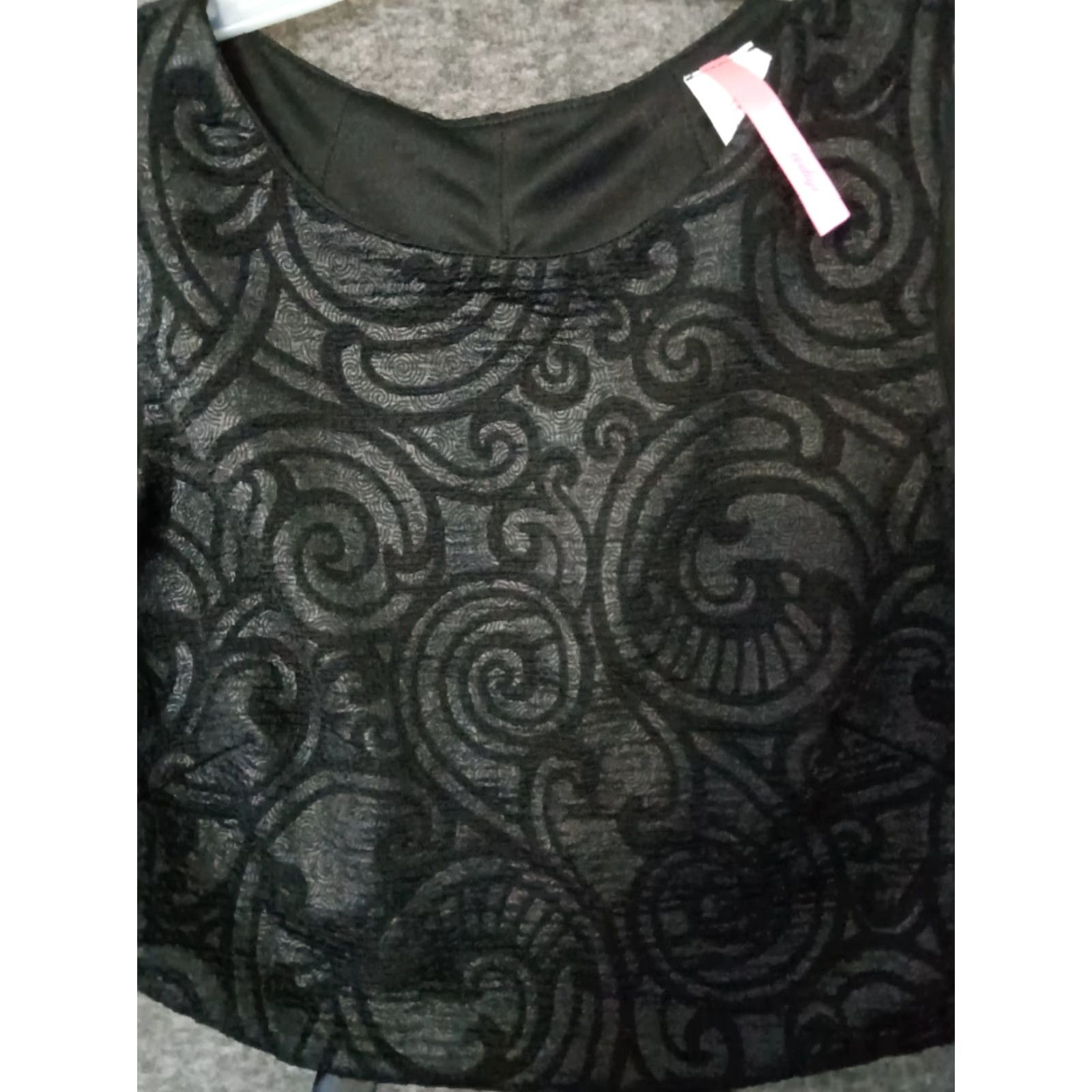 Vintage Codigo Paisley Black Sleeveless Back Tie Formal Crop Top S Size S / US 4 / IT 40 - 3 Thumbnail