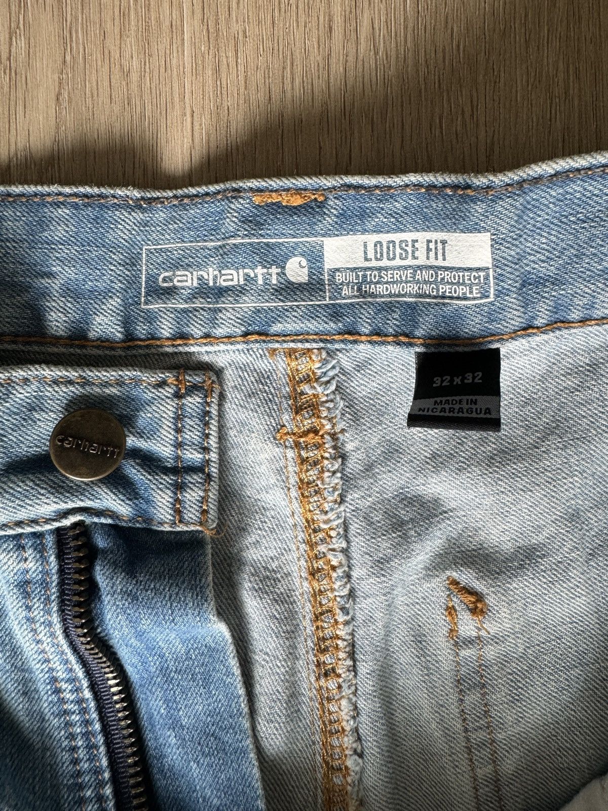 Carhartt Loose Fit Light Wash Carhartt Carpenters Size US 32 / EU 48 - 2 Thumbnail
