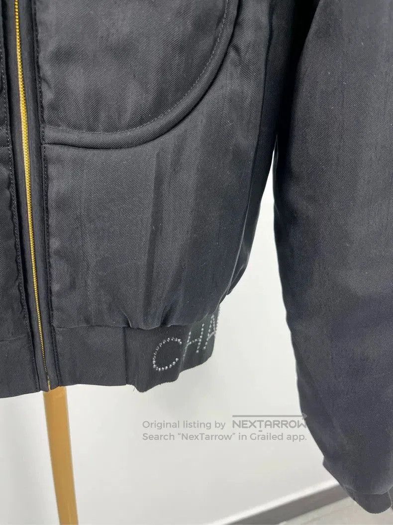 Chanel Chanel Black Crystal Logo Long Sleeve Jacket. Size XS / US 0-2 / IT 36-38 - 3 Thumbnail