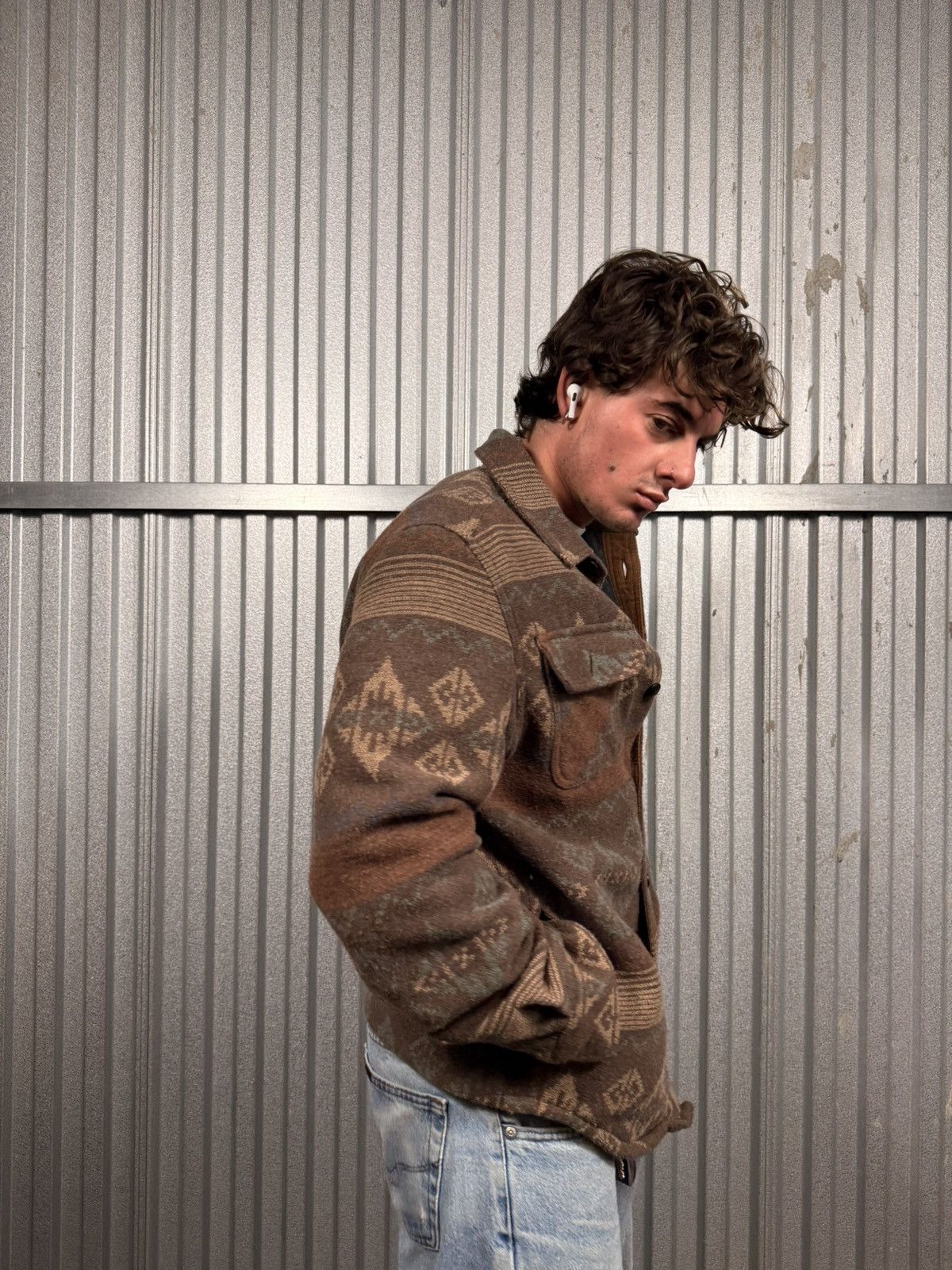 JACHS NY Insane Jachs NY Brown Fleece Button Up Western Jacket Size US M / EU 48-50 / 2 - 2 Thumbnail