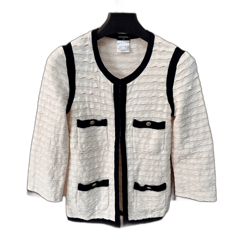 Chanel Chanel Panda Color Cardigan Jacket 36 Size Size S / US 4 / IT 40 - 1 Thumbnail