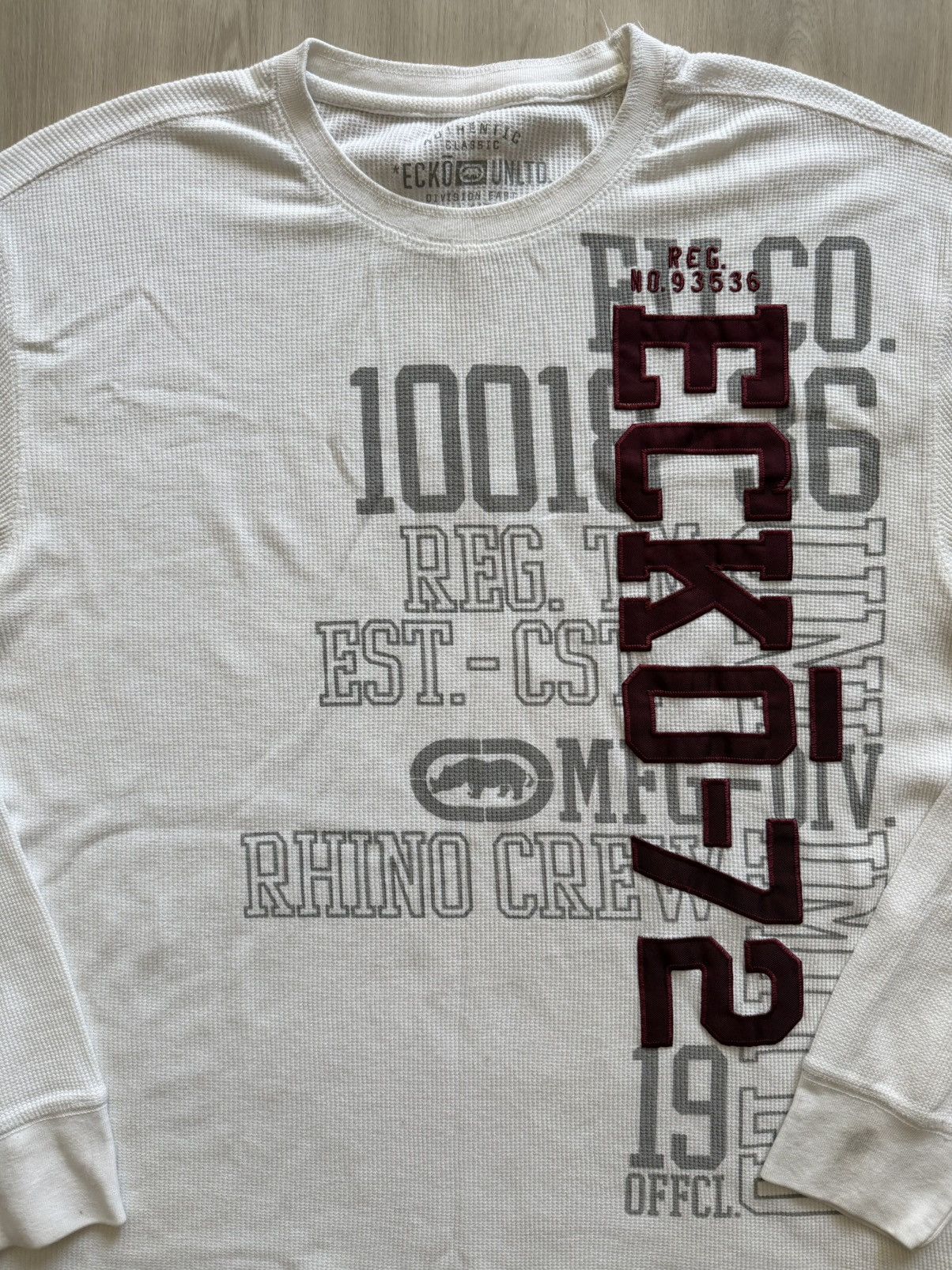 Ecko Unltd. Vintage Y2K Ecko UNLTD Rhino Crew 72 Thermal Sz 2XL Size US XXL / EU 58 / 5 - 2 Thumbnail