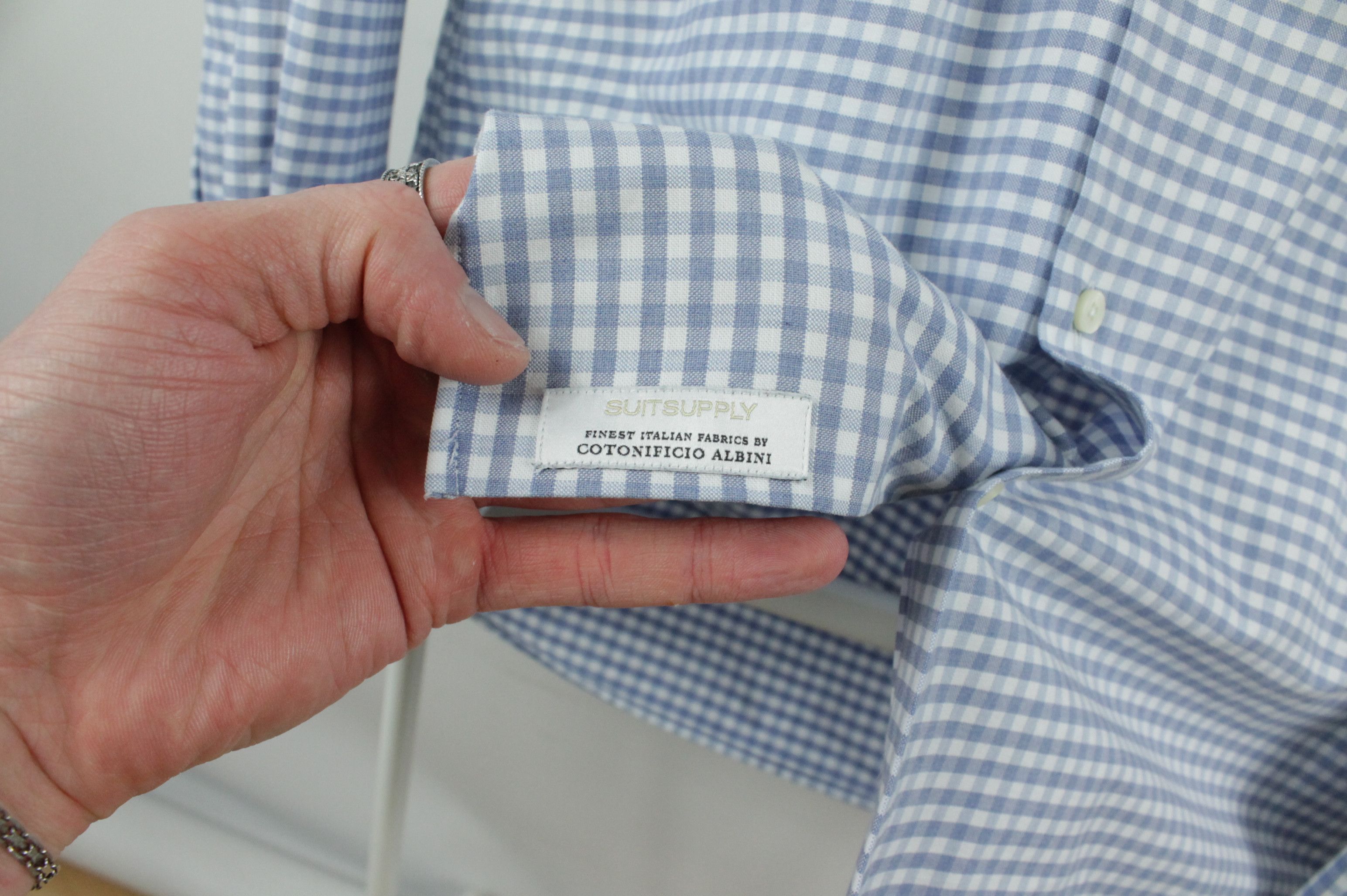 Suitsupply Suitsupply Monaco Cotton Two Ply Slim Fit Check Formal Shirt Size US L / EU 52-54 / 3 - 5 Thumbnail