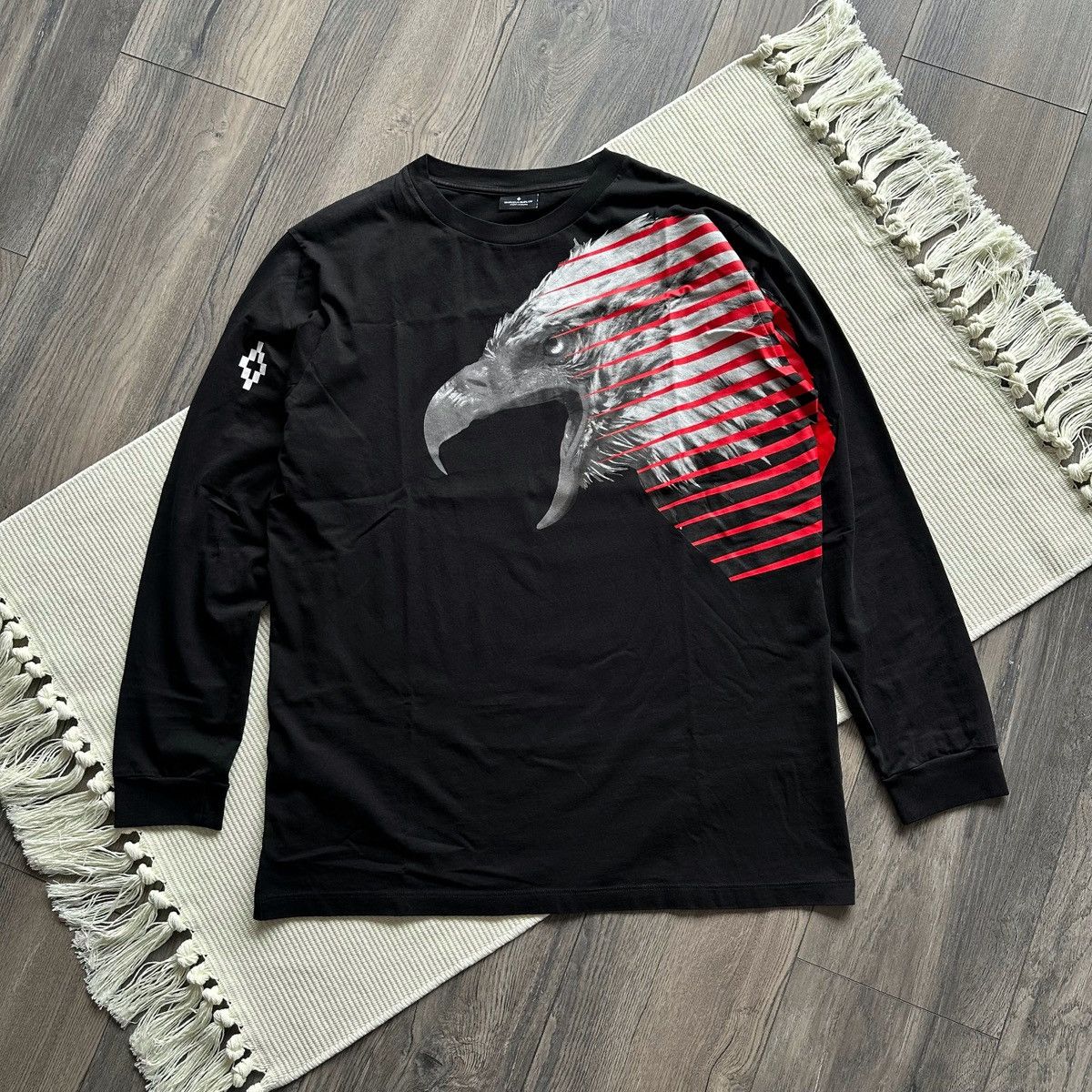 Marcelo Burlon Country of Milan Eagle Print Black LongSleeve