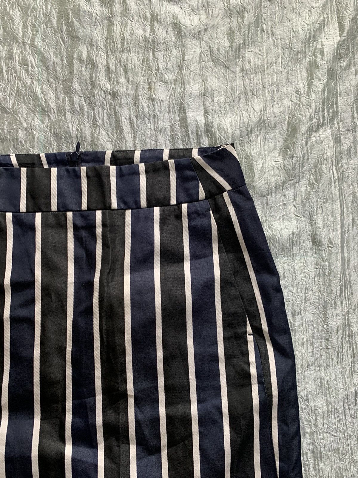 Dries Van Noten Dries Van noten Abstract Silk Striped Knee-Length Skirt Size 36" / US 14 / IT 50 - 2 Thumbnail