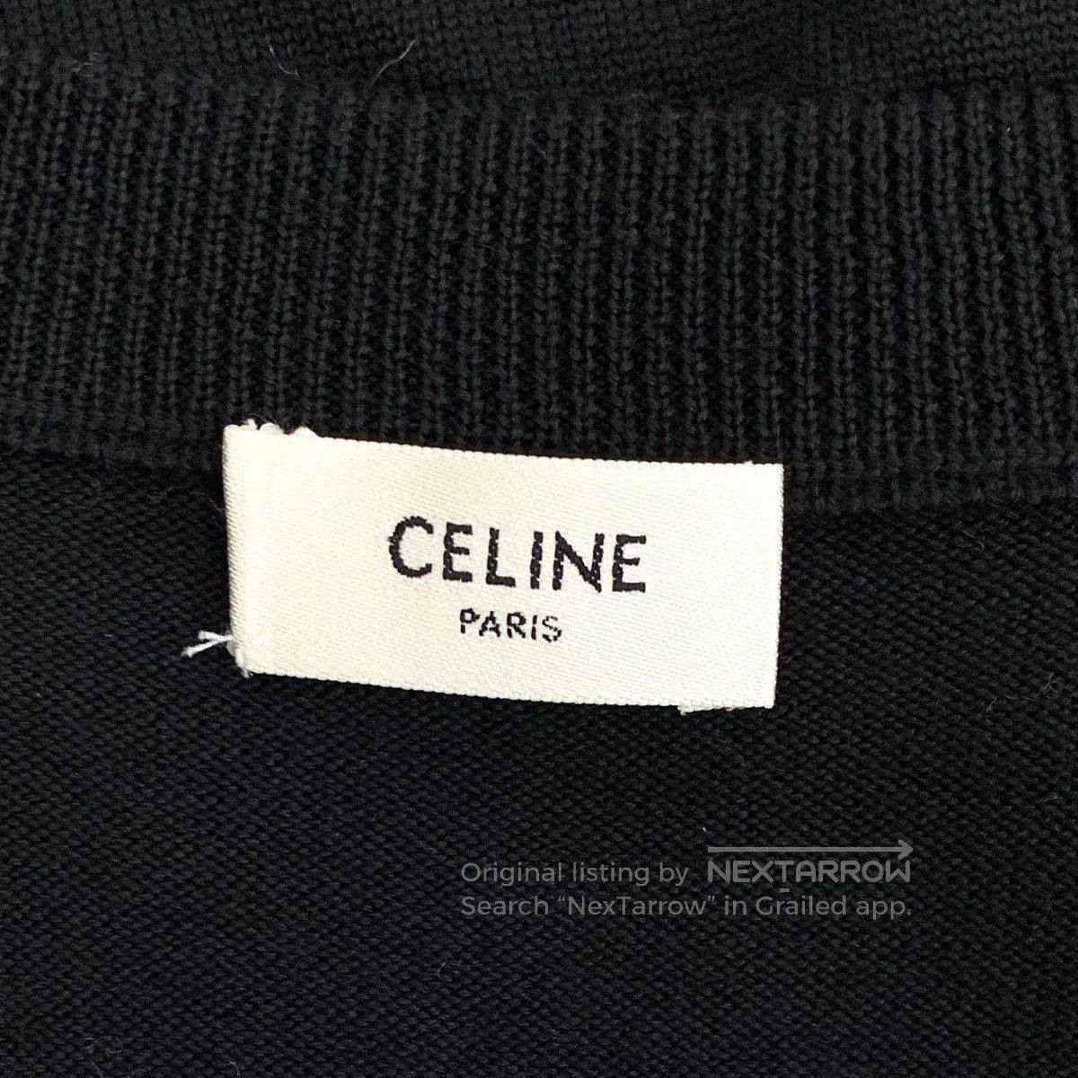 Celine Black V-Neck Long Sleeve Sweater. Size US S / EU 44-46 / 1 - 5 Thumbnail