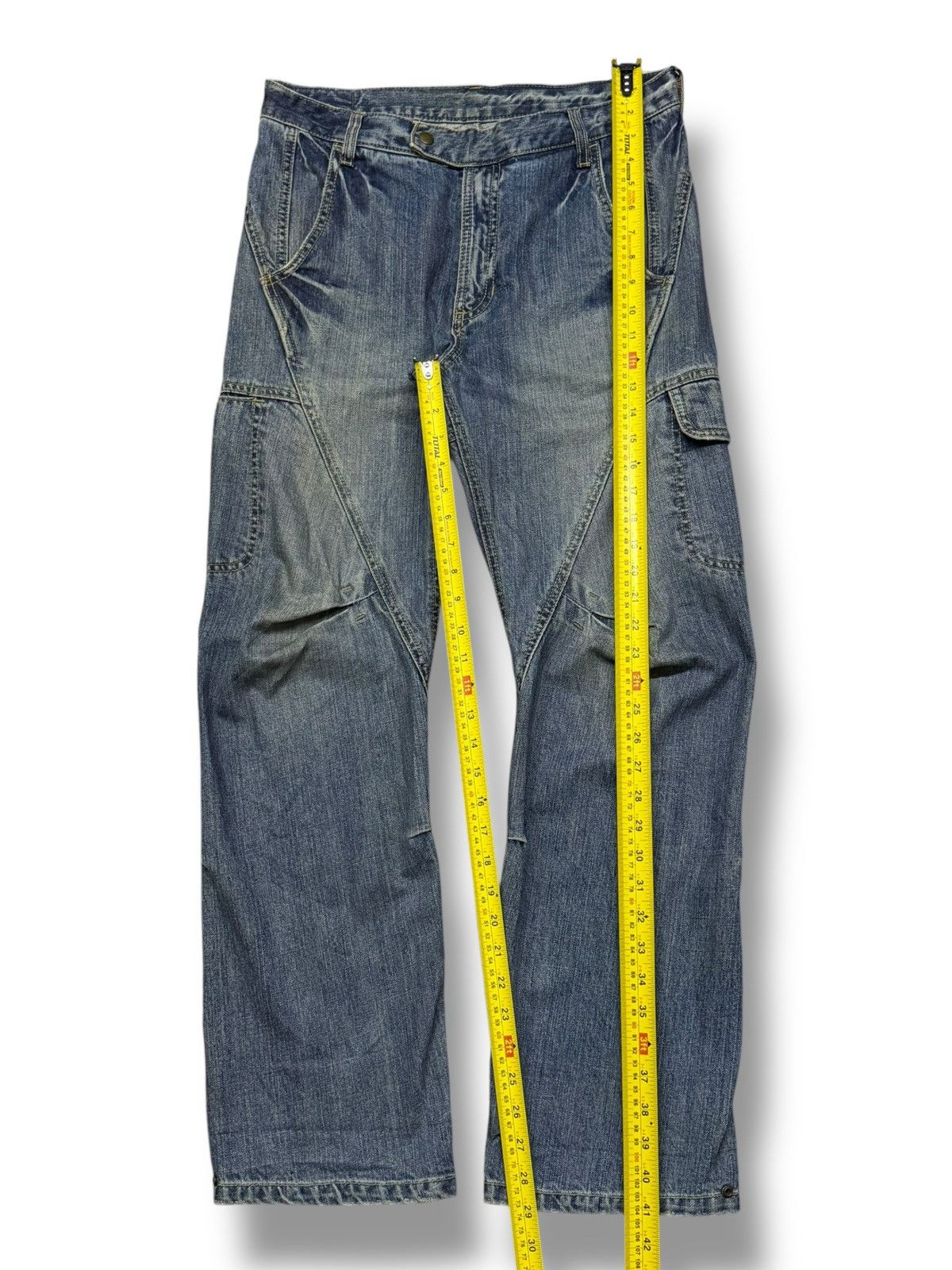 Japanese Brand Vintage Mysty Woman Y2K Japanese Cargo Panel Denim Jeans W32 Size 32" / US 10 / IT 46 - 13 Thumbnail